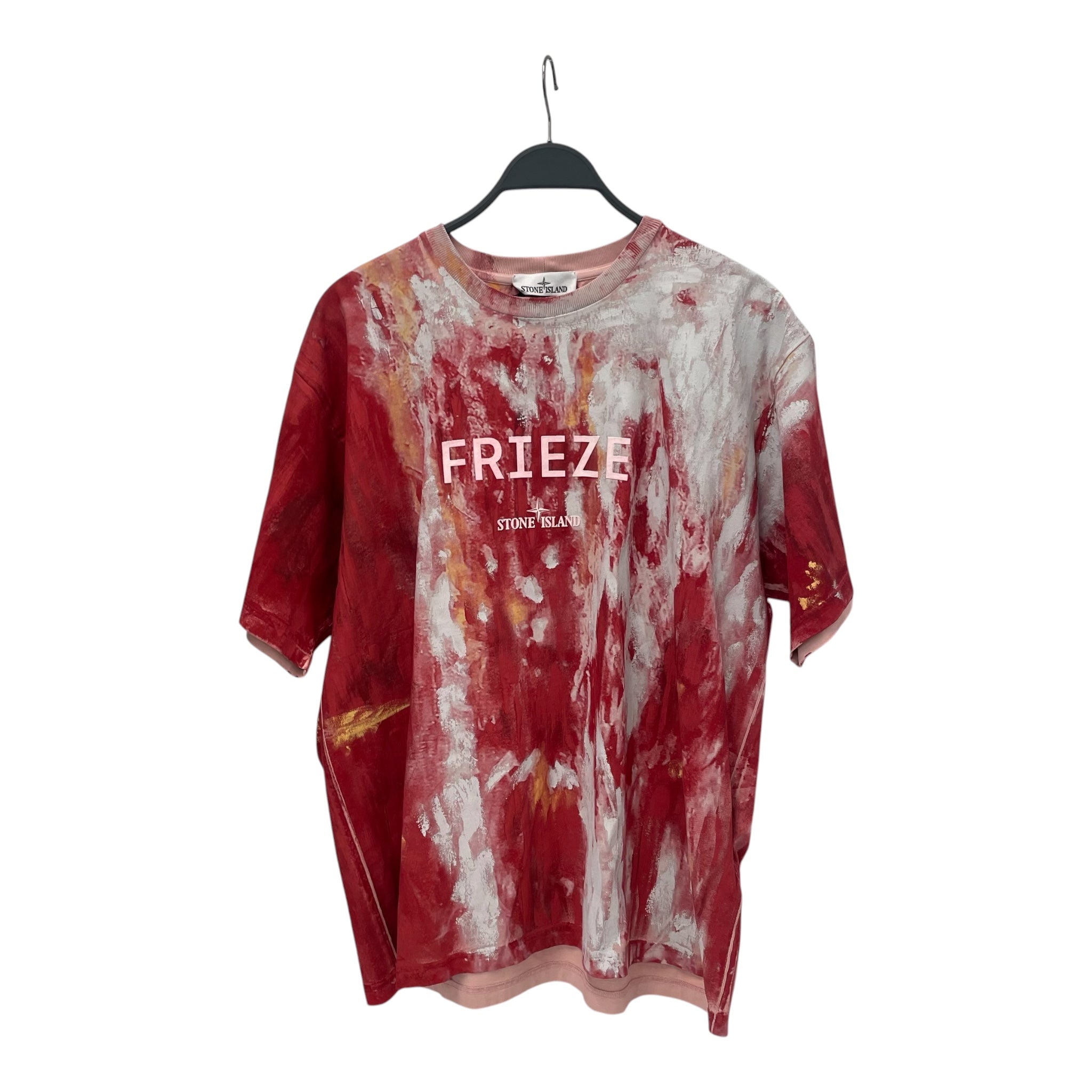 STONE ISLAND/T-Shirt/XL/Cotton/PNK/All Over Print/FRIEZE  TEE view 1