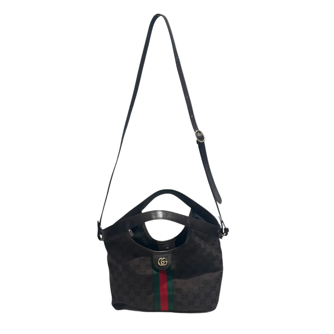 GUCCI/Bag/Monogram/BRW/Giglio gg canvas small tote view 1