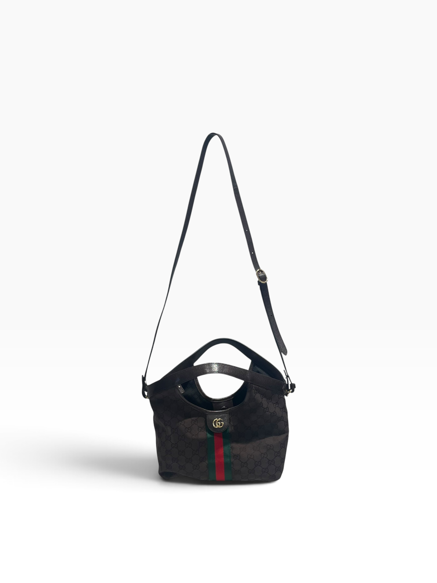 GUCCI/Bag/Monogram/BRW/Giglio gg canvas small tote view 1