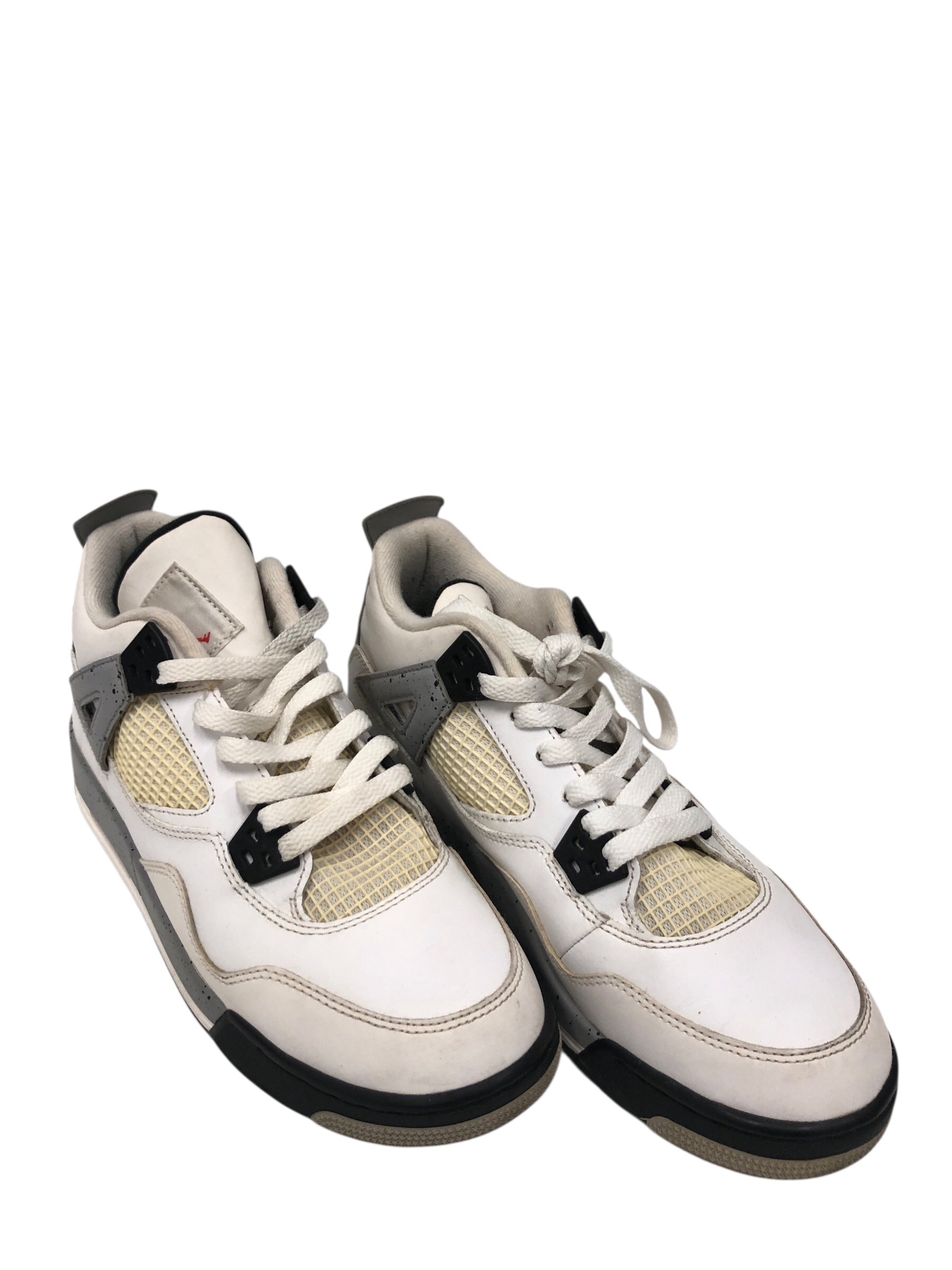 NIKE/AIR JORDAN 4 RETRO OG BG/Low-Sneakers/US 8.5/Polyester/WHT/836016-192 view 1