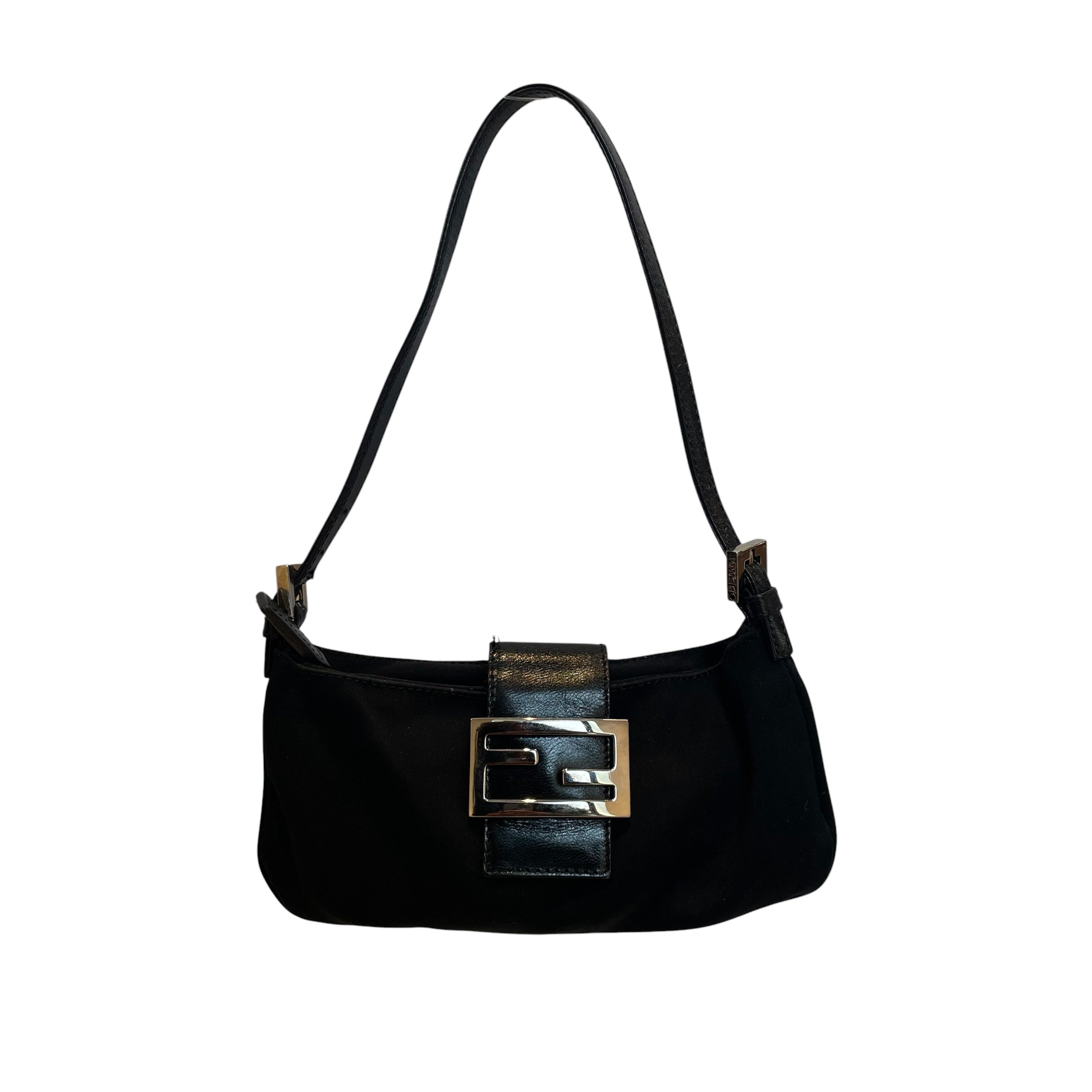 FENDI/Hand Bag/Nylon/BLK/NEOPRENE BAGUETTE VINTAGE view 1