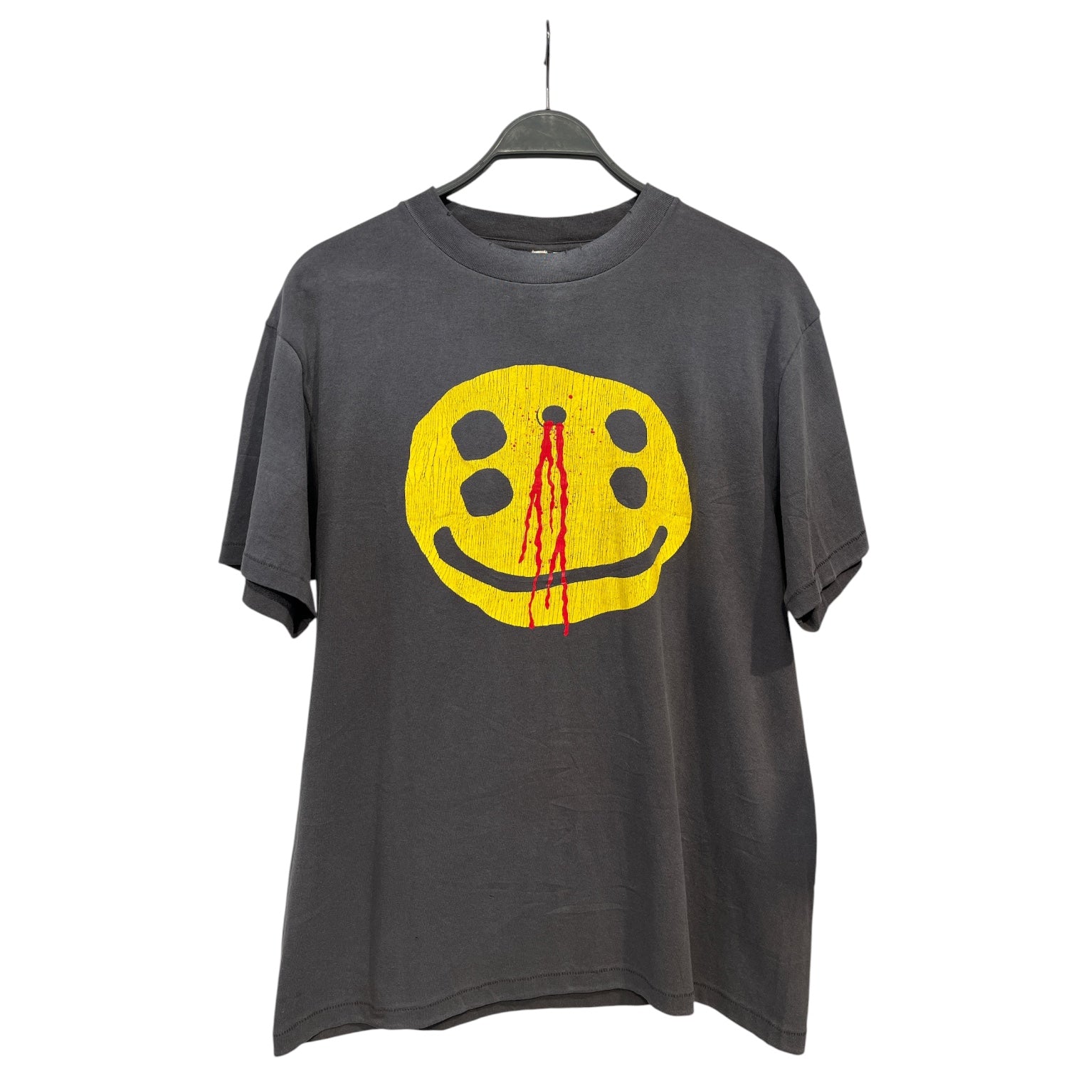 SAINT MICHAEL/CACTUS PLANT FLEA MARKET/T-Shirt/S/Cotton/GRY/SAINT X CPFM SMILEY HEADSHOT view 1