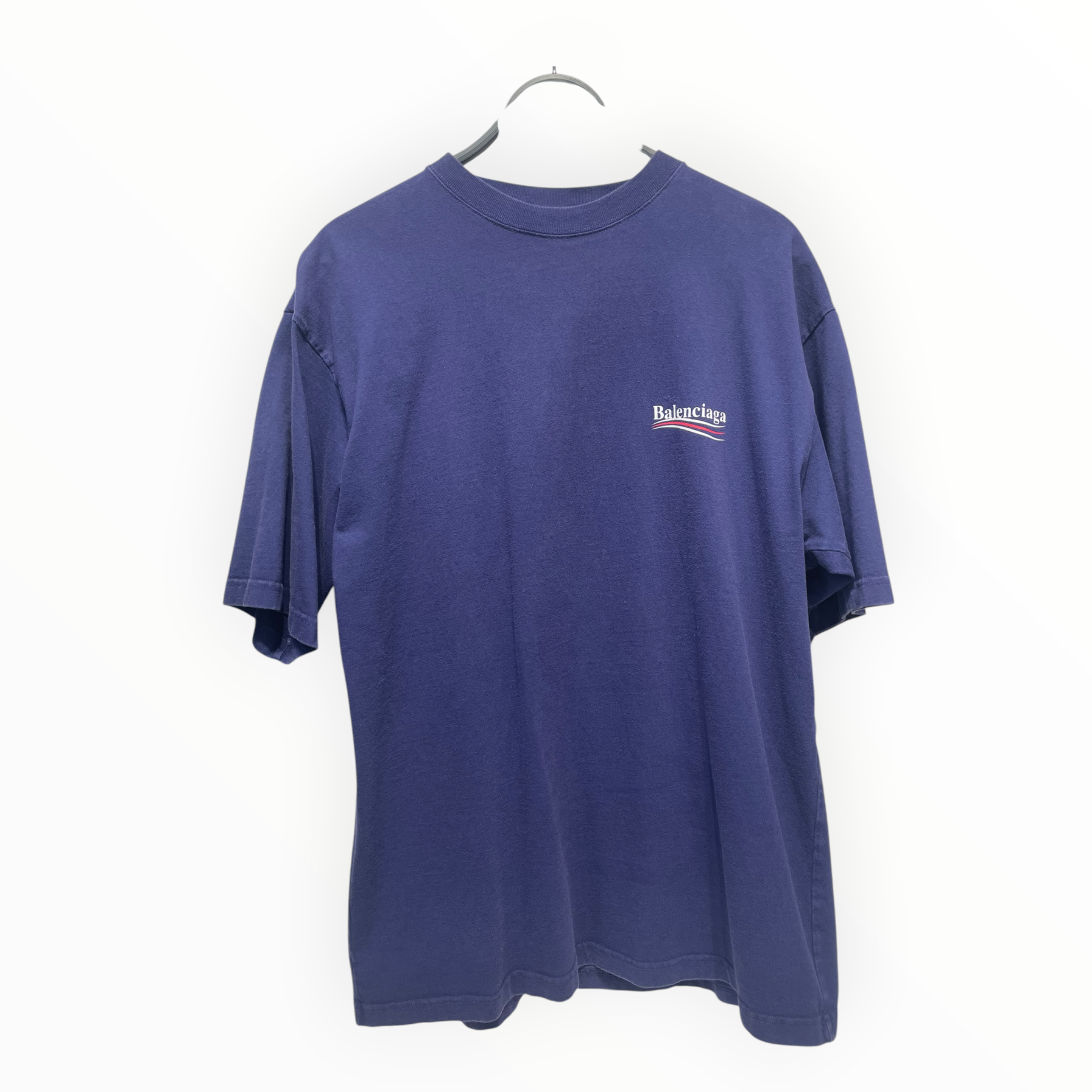BALENCIAGA/T-Shirt/LL/Cotton/BLU/LOGO CAMPAIGN TEE view 1