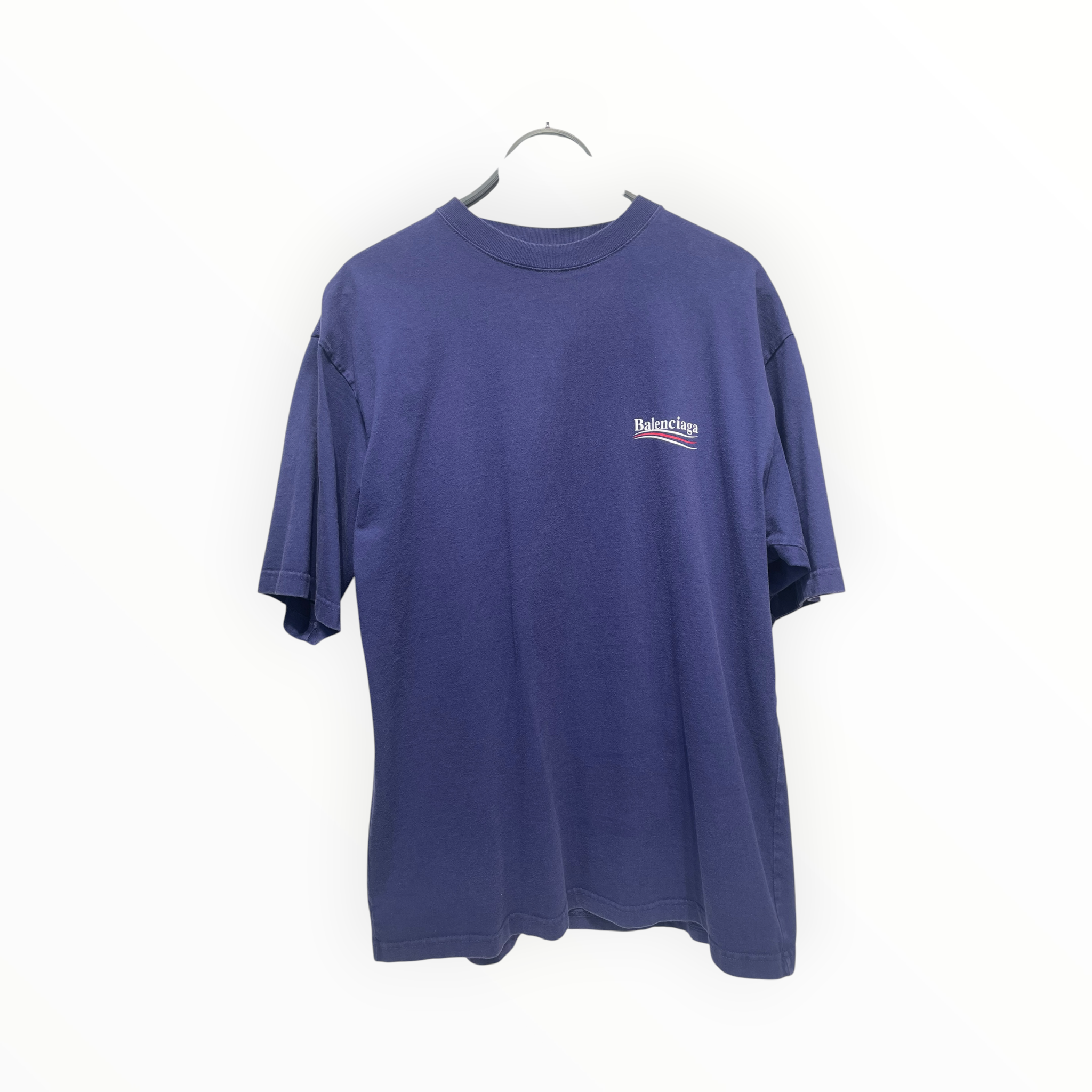 BALENCIAGA/T-Shirt/LL/Cotton/BLU/LOGO CAMPAIGN TEE view 1