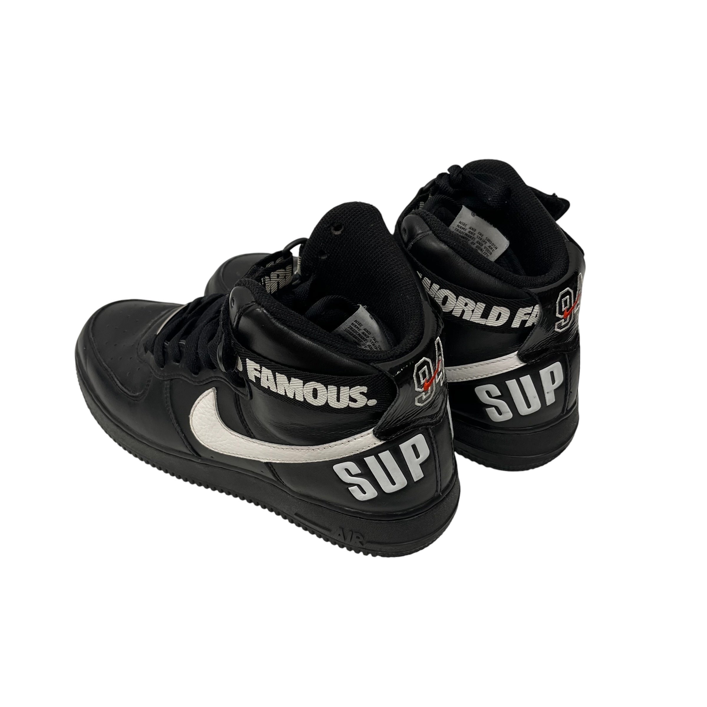 NIKE/Supreme/AIR FORCE 1 HIGH SUPREME SP/Hi-Sneakers/US 9/Cotton/BLK/698696-010 view 2