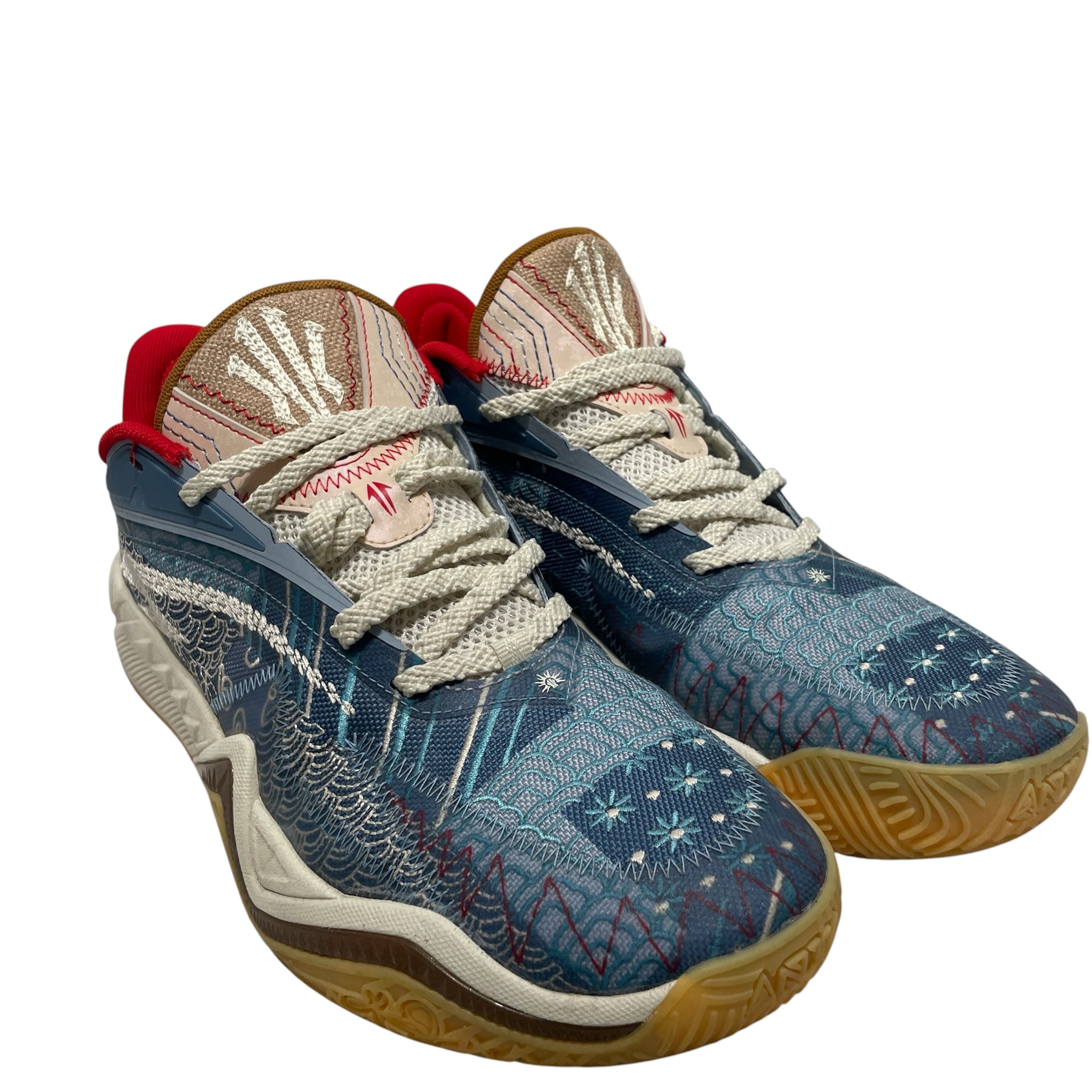 ANTA/Politics/Low-Sneakers/US 13/Cotton/BLU/kai 3 pathwork view 1