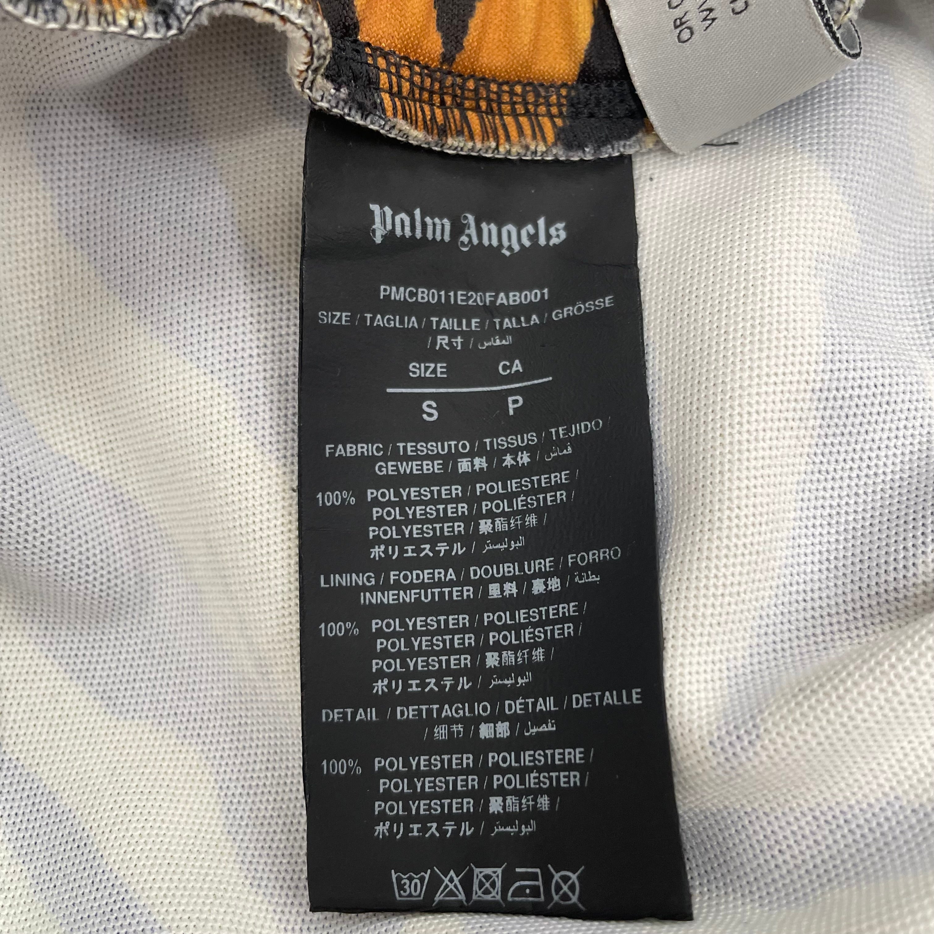 Palm Angels/Shorts/S/Polyester/ORN/Animal Pattern/TIGERPRINTWHITESTRIPE view 4