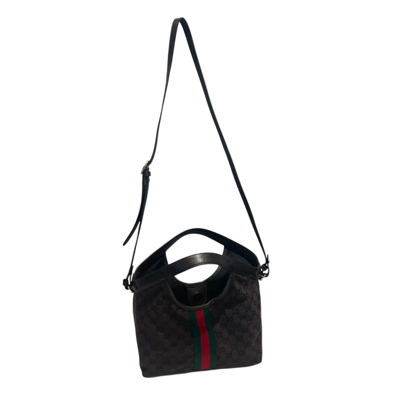 GUCCI/Bag/Monogram/BRW/Giglio gg canvas small tote view 2