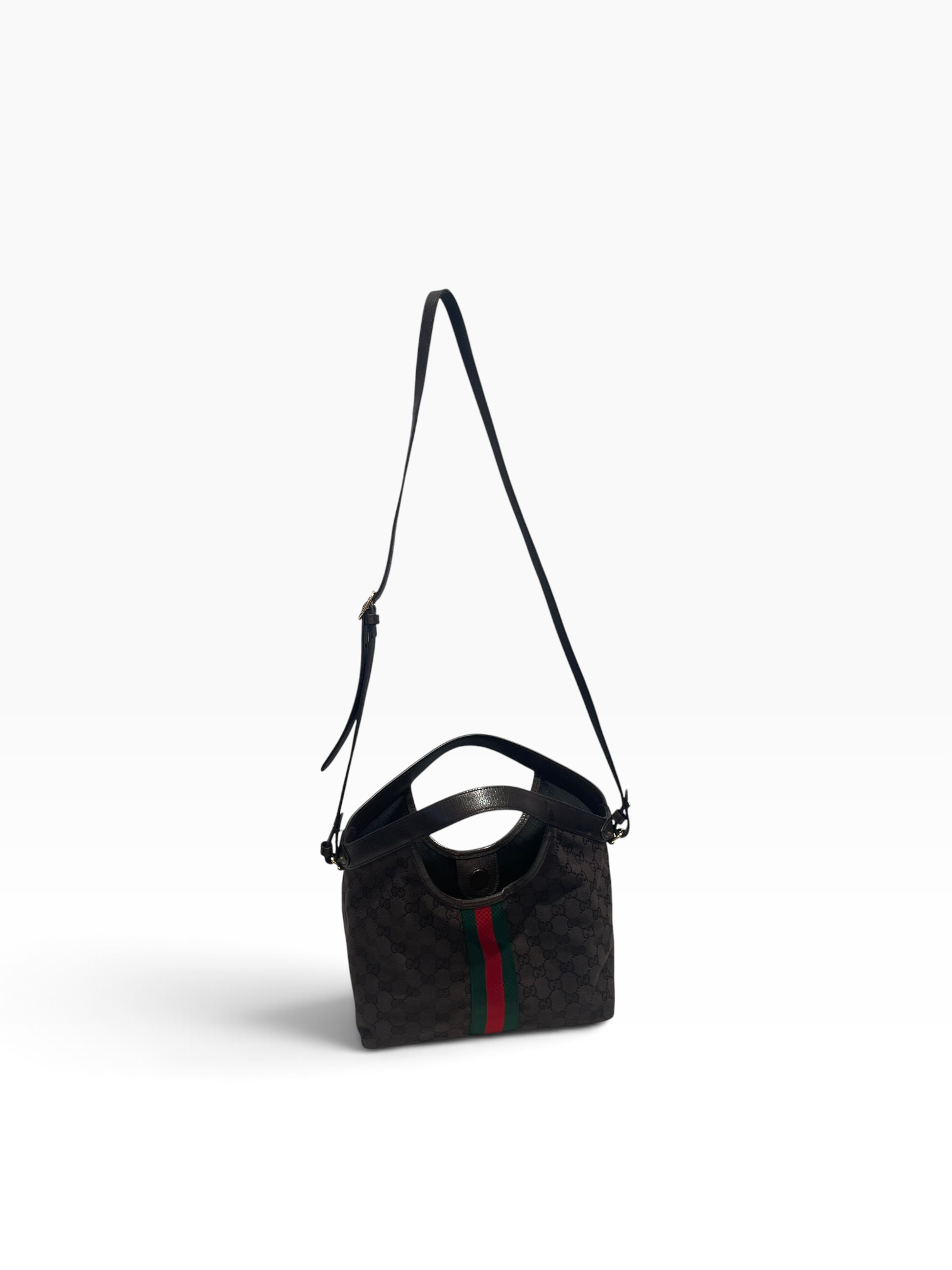 GUCCI/Bag/Monogram/BRW/Giglio gg canvas small tote view 2