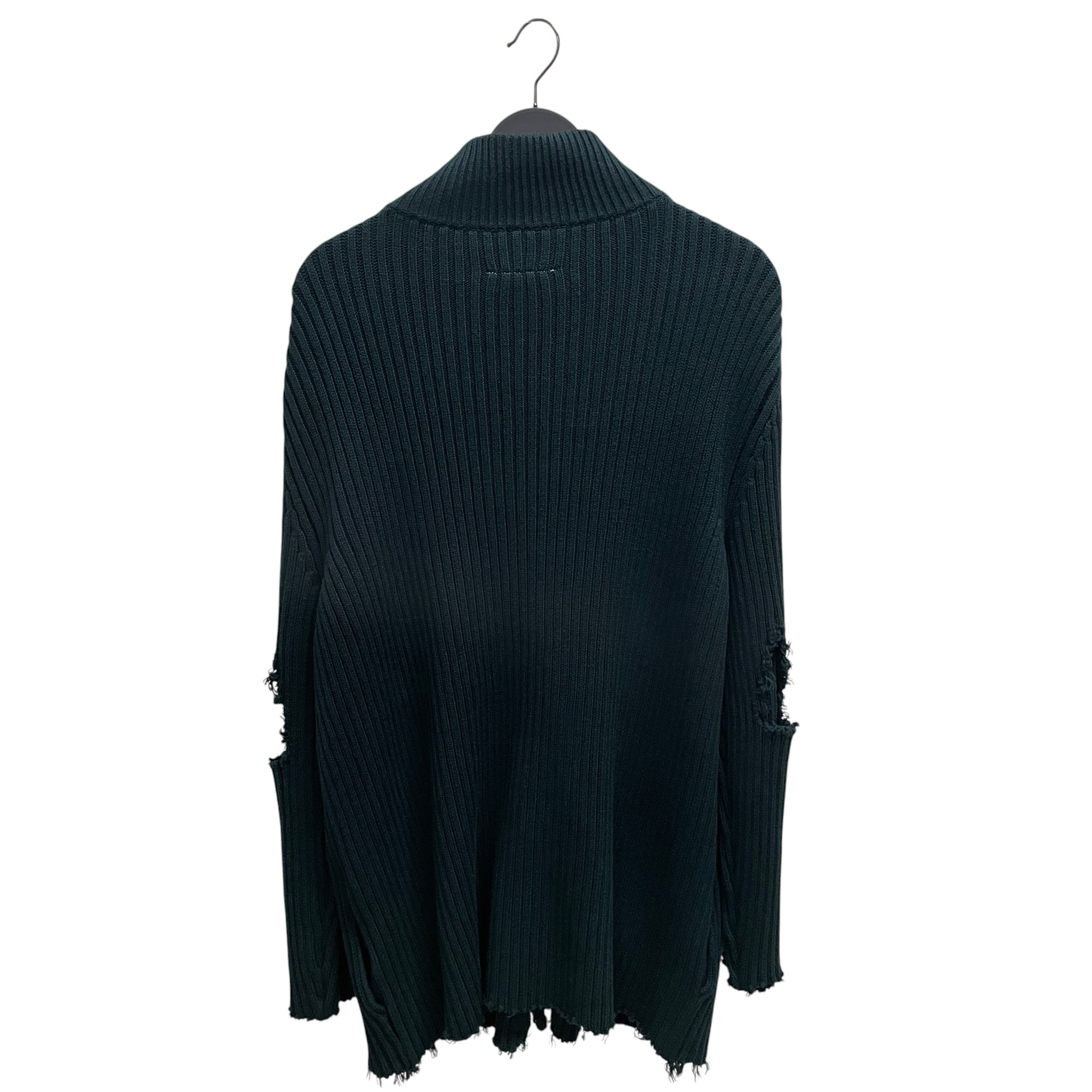 Maison Margiela/Sweater/M/Cotton/GRN/DESTOYED ZIP UP/NO ELBOWS view 2
