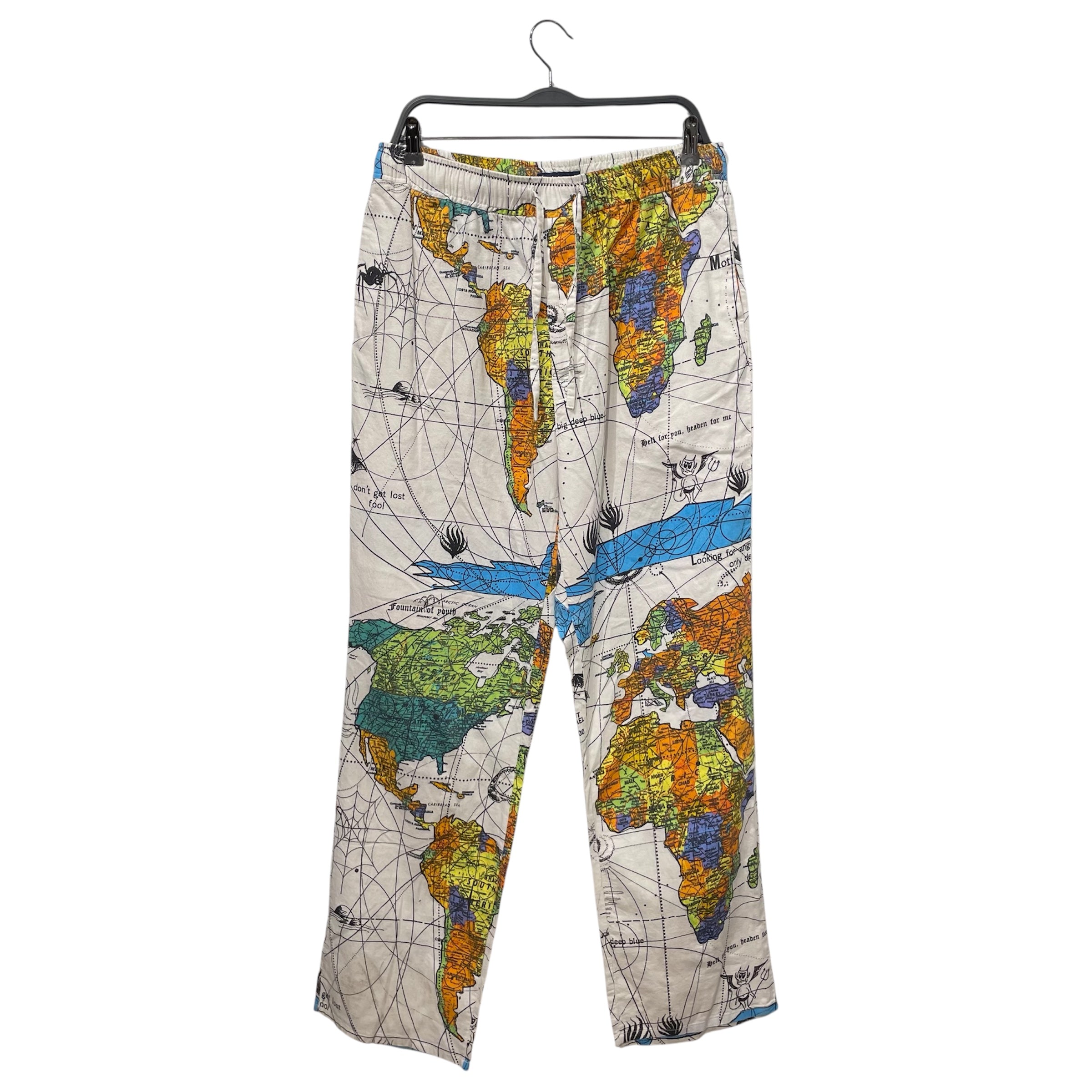 SAINT MXXXXX/Straight Pants/XL/Cotton/WHT/All Over Print/SLEEPWEAR/ MAP view 1