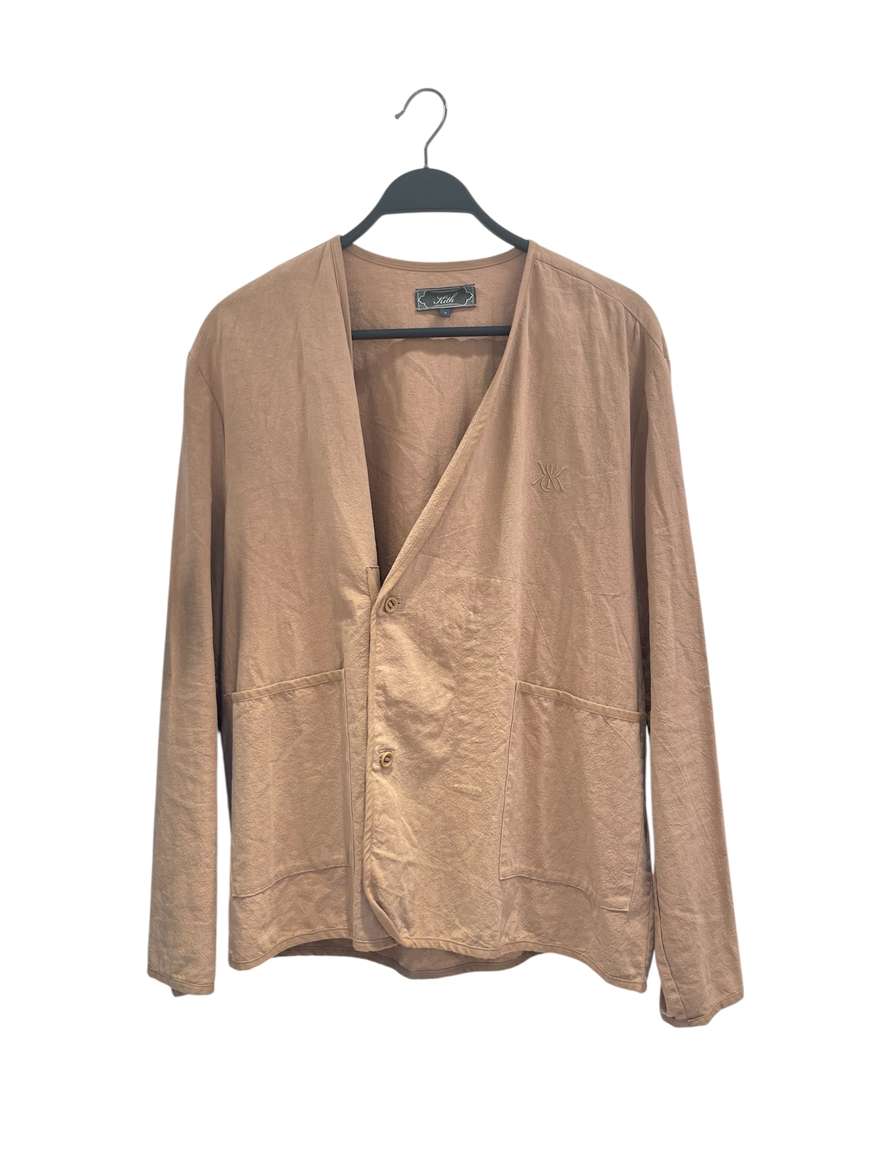 KITH/Cardigan/S/Linen/KHK/SS 25 LINEN view 1