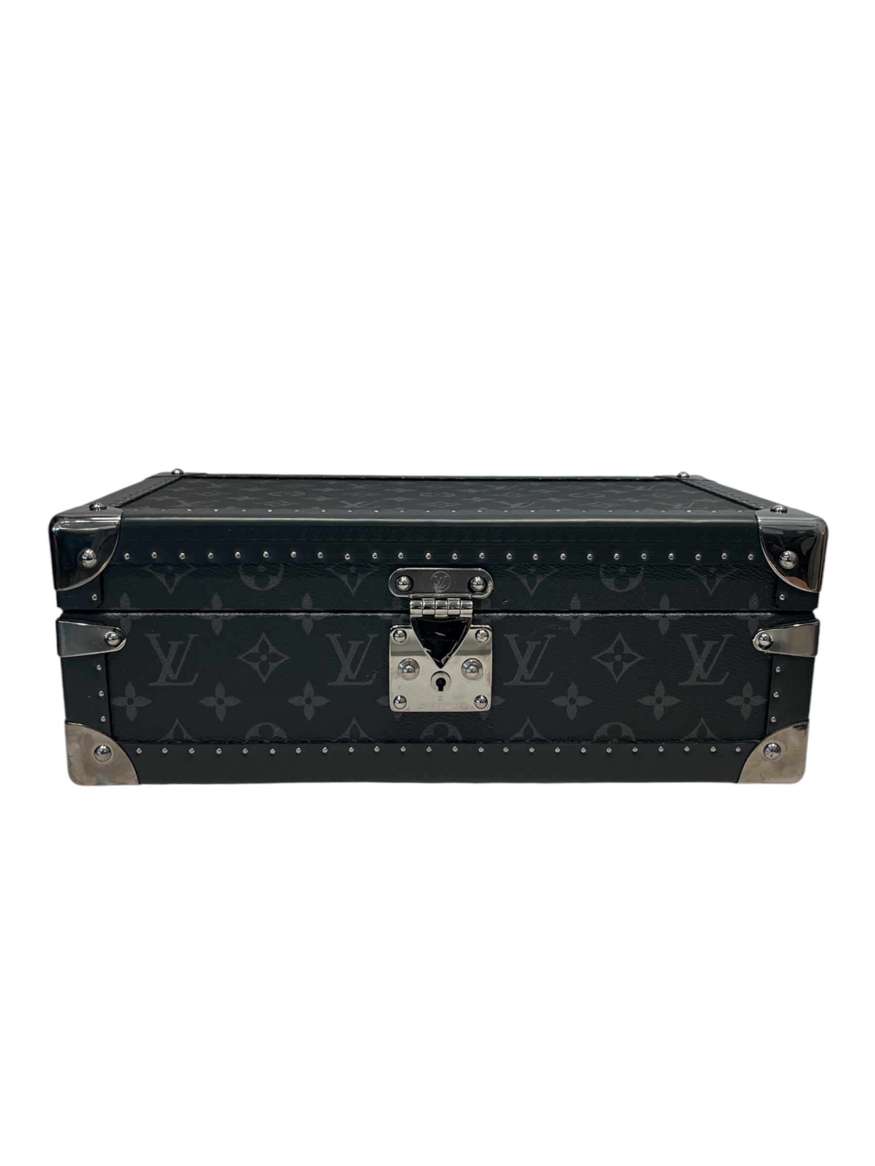 LOUIS VUITTON/Bag/Monogram/Leather/BLK/MINI TRUNK view 1