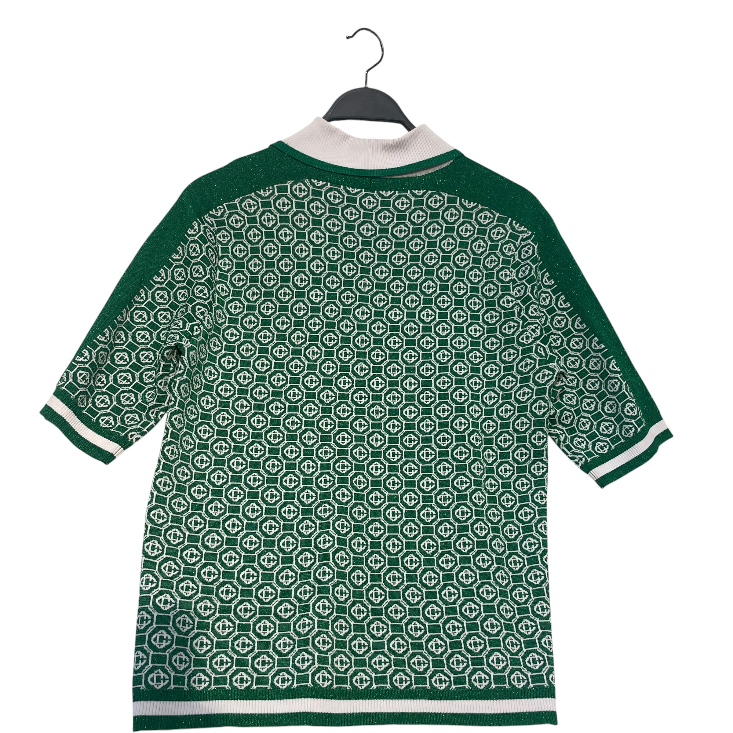 CASABLANCA/Polo Shirt/M/Polyester/GRN/Monogram/Lurex Jacquard view 2