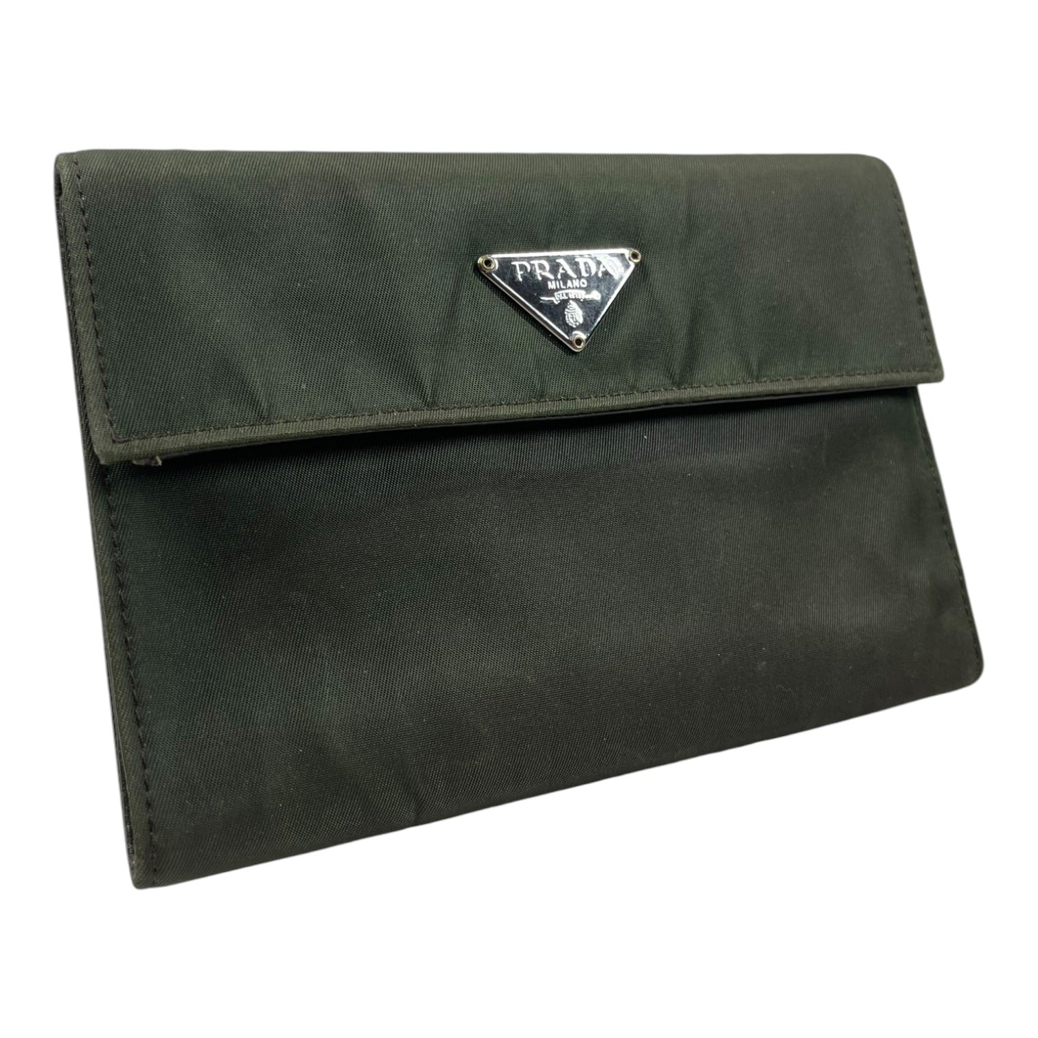 PRADA/Trifold Wallet/Nylon/GRN/L's/ view 1