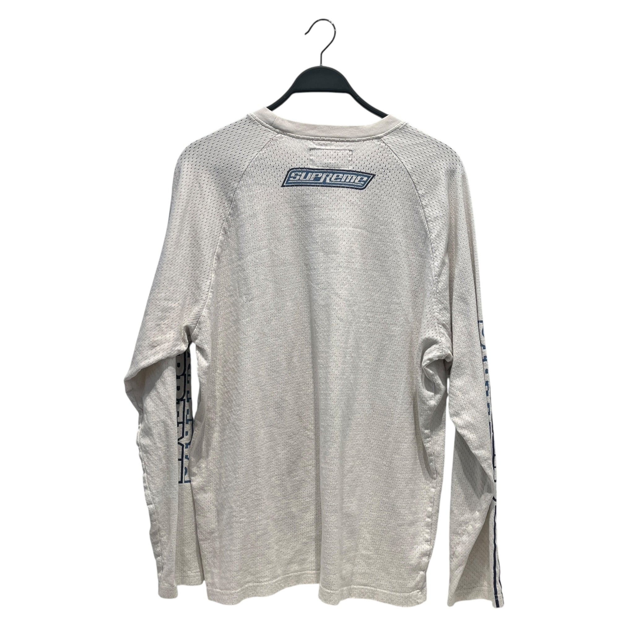 Supreme/HYSTERIC GLAMOUR/LS T-Shirt/L/Nylon/WHT/WHT&BLUE MESH LONG SLEEVE view 2