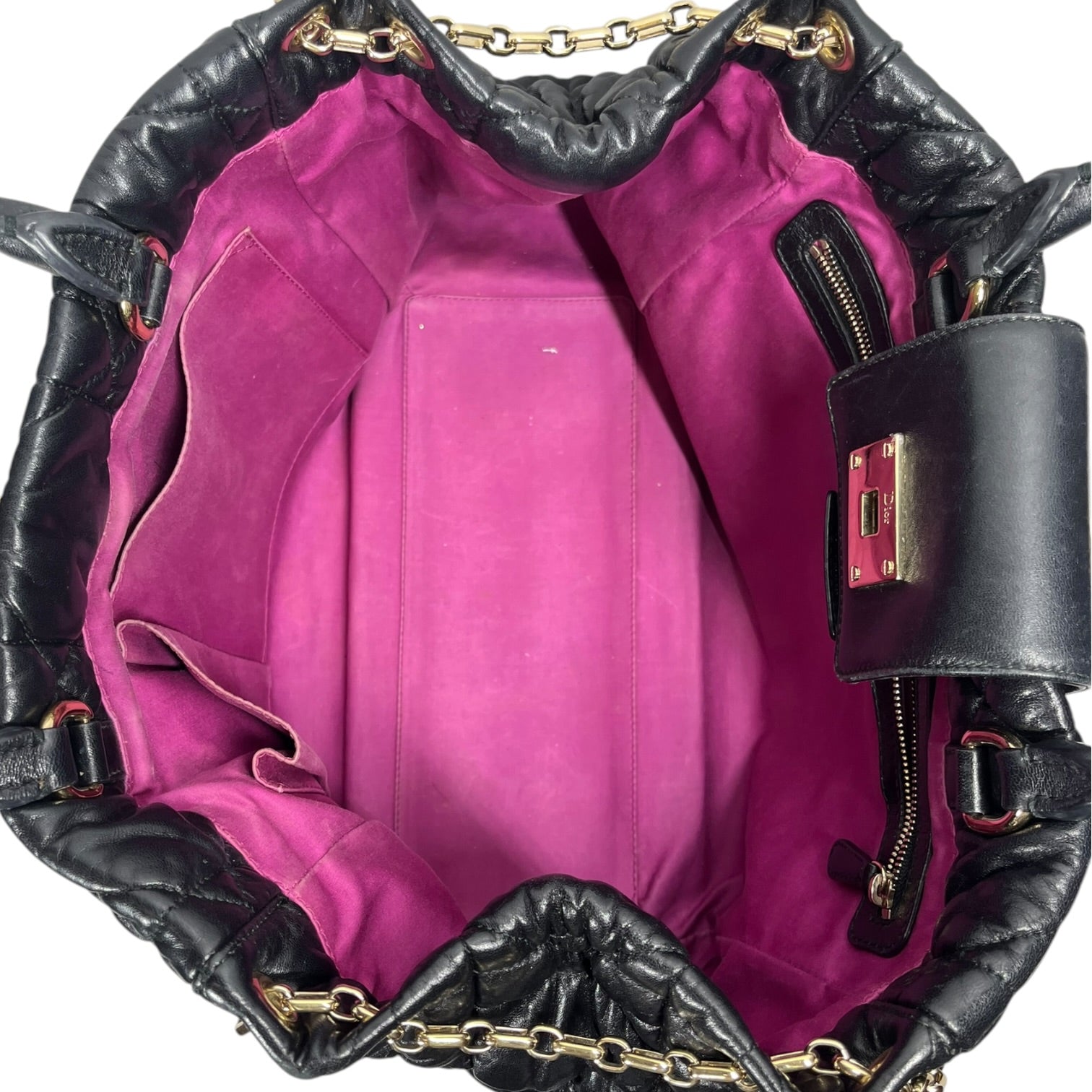 Christian Dior/Cross Body Bag/Leather/BLK/Milly La Foret Tote Bag view 5
