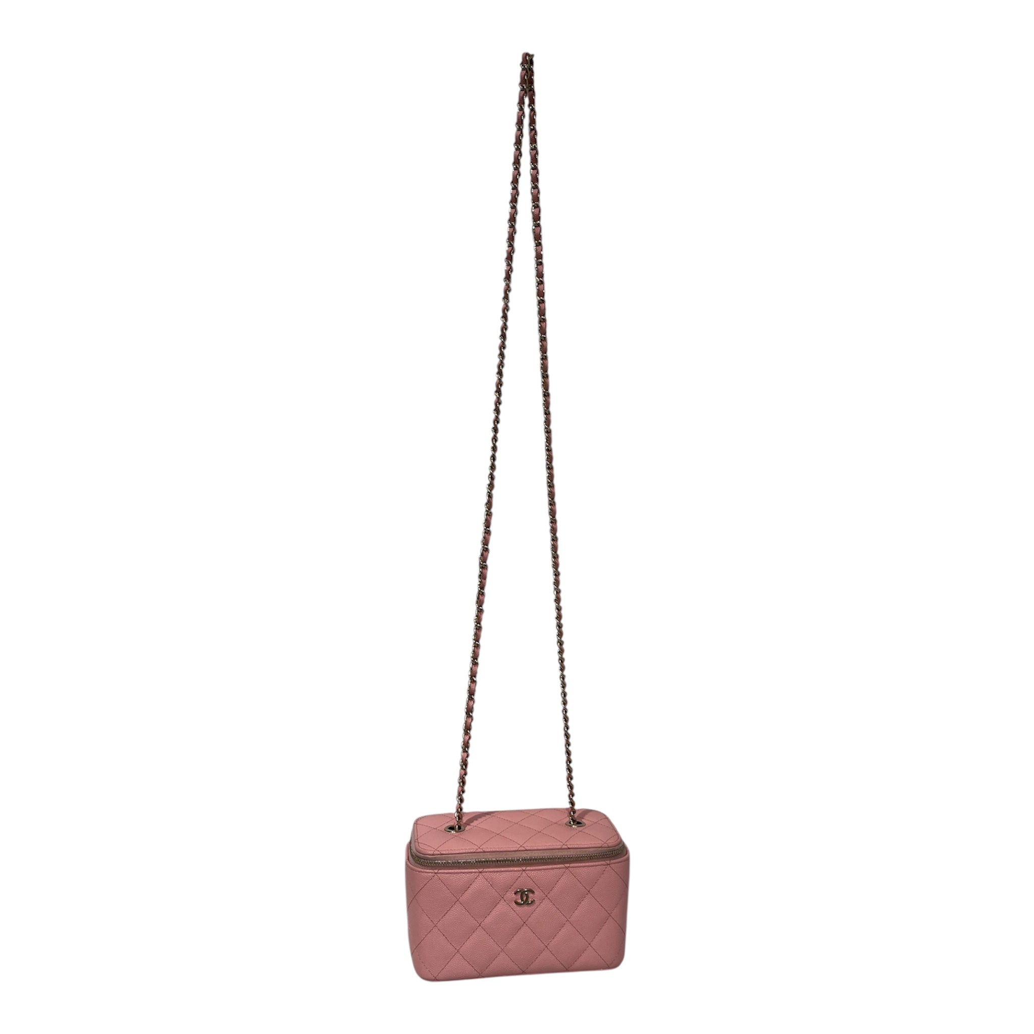 CHANEL/Cross Body Bag/Leather/PNK/318816634 CAVIAR VANITY BAG view 1