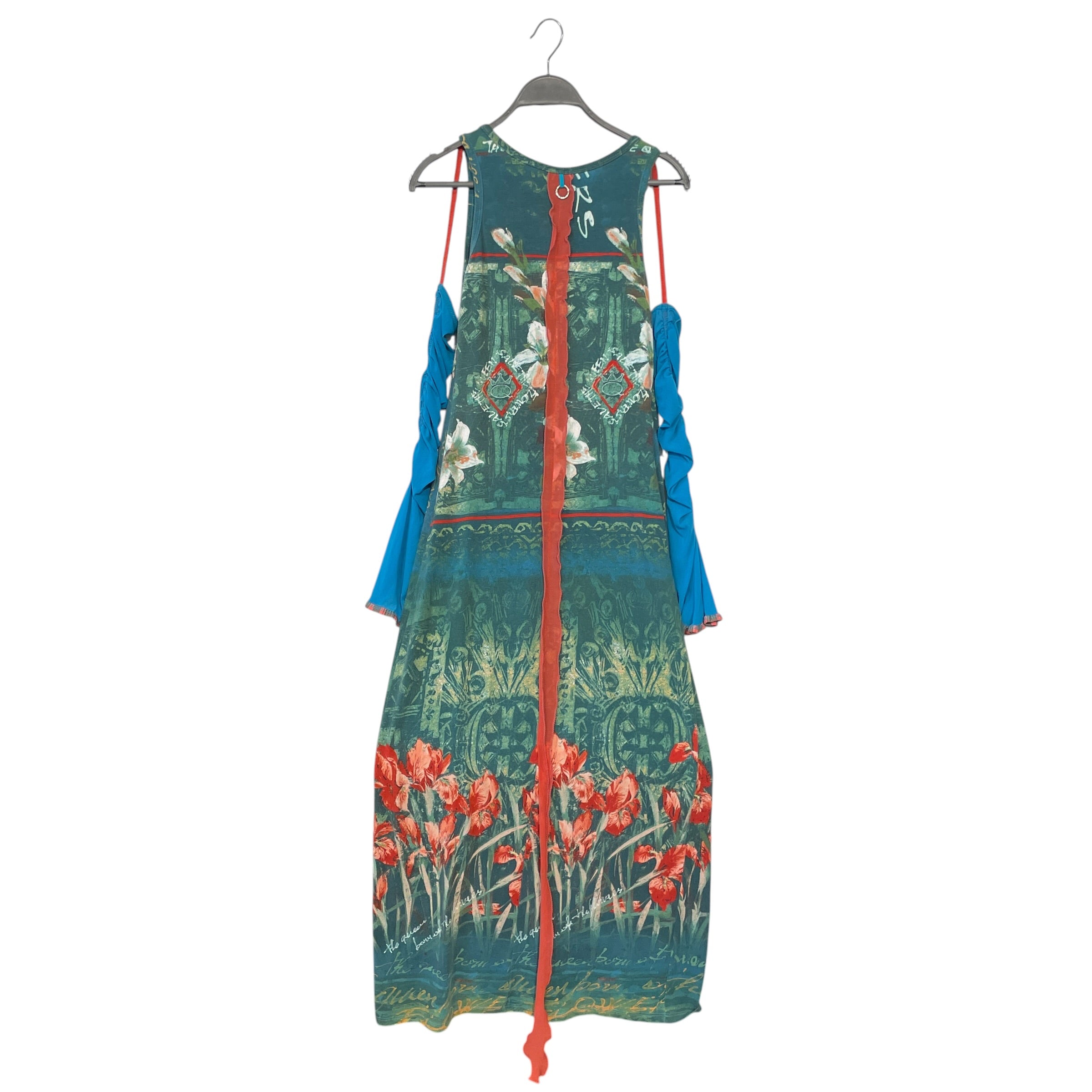 SAVE THE QUEEN!/Dress/M/Floral Pattern/Cotton/GRN/BLUE SLEEVES view 2