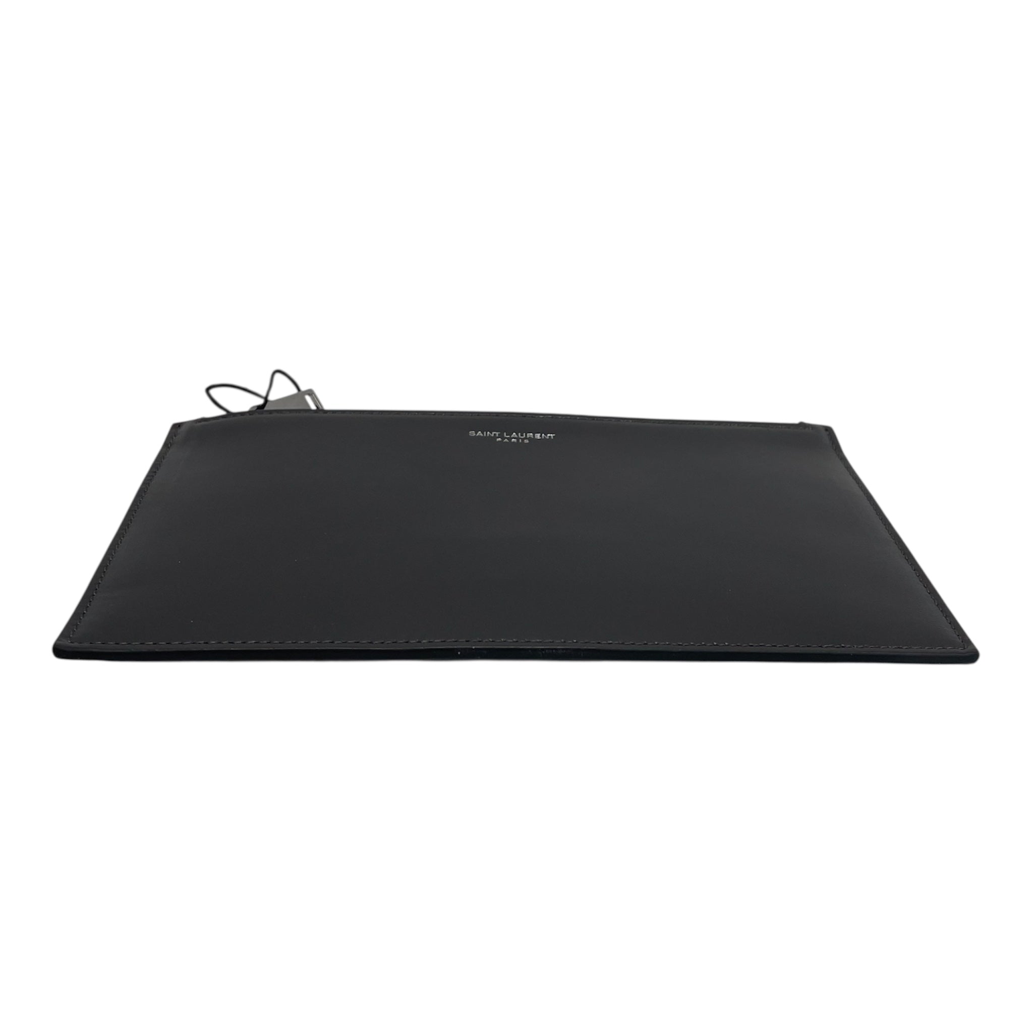 SAINT LAURENT/Pouch/Leather/GRY/2021 Small Zip Pouch view 3
