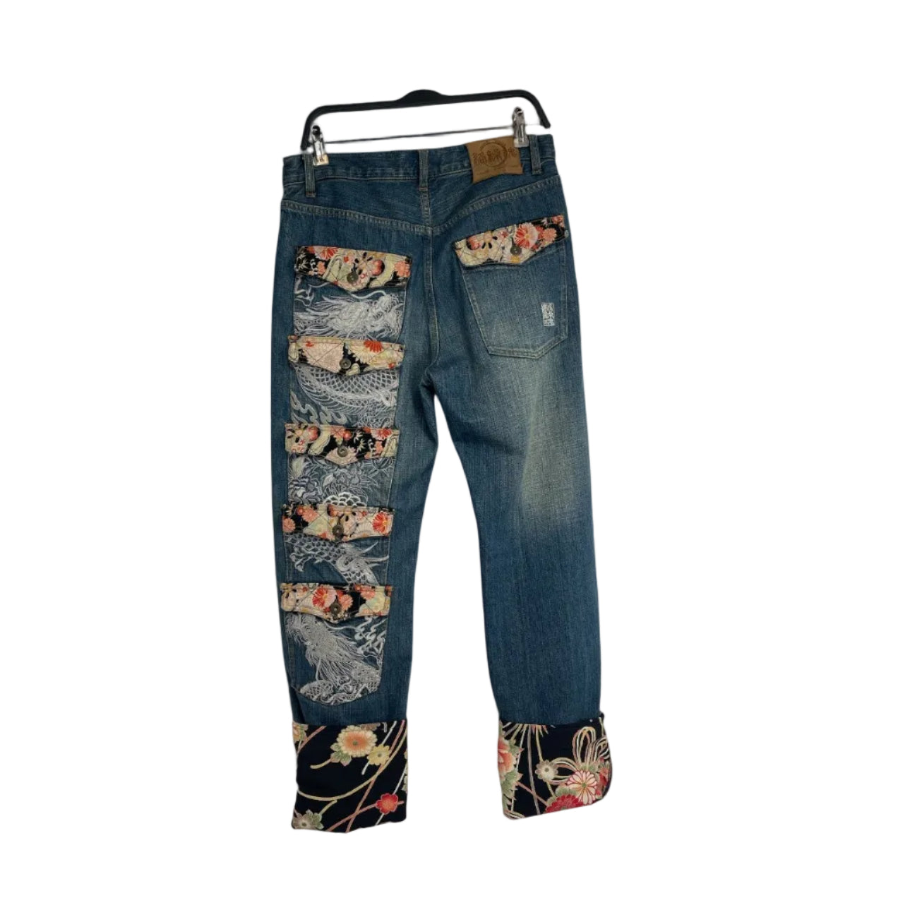 karakuri/Pants/32/Denim/BLU/6 pockets on the back view 2
