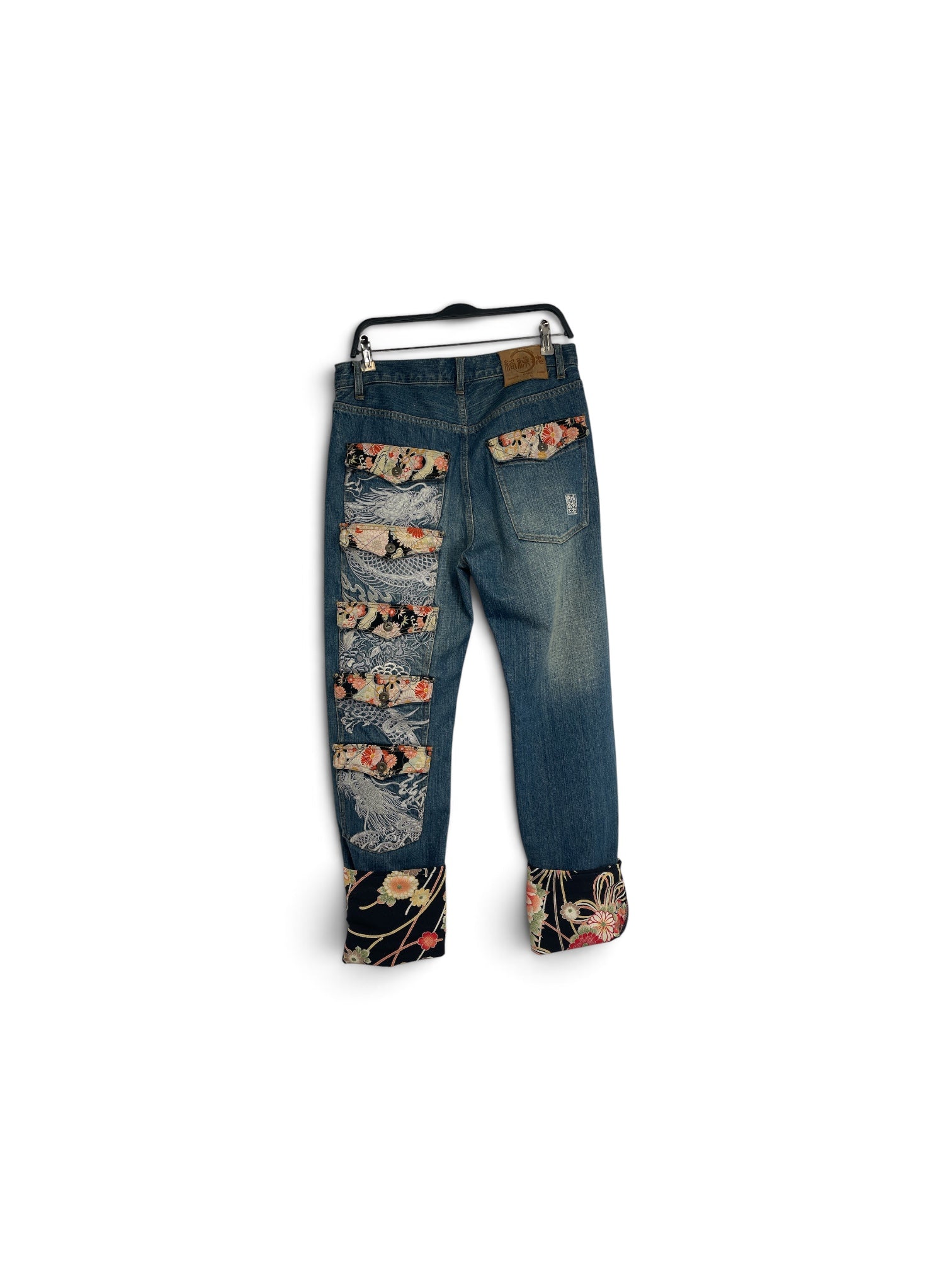 karakuri/Pants/32/Denim/BLU/6 pockets on the back view 3