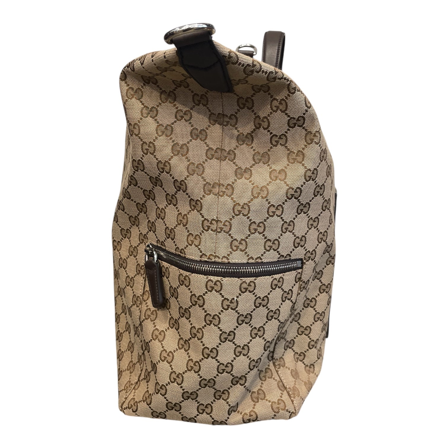 GUCCI/Bag/Monogram/KHK/canvas travel bag view 3