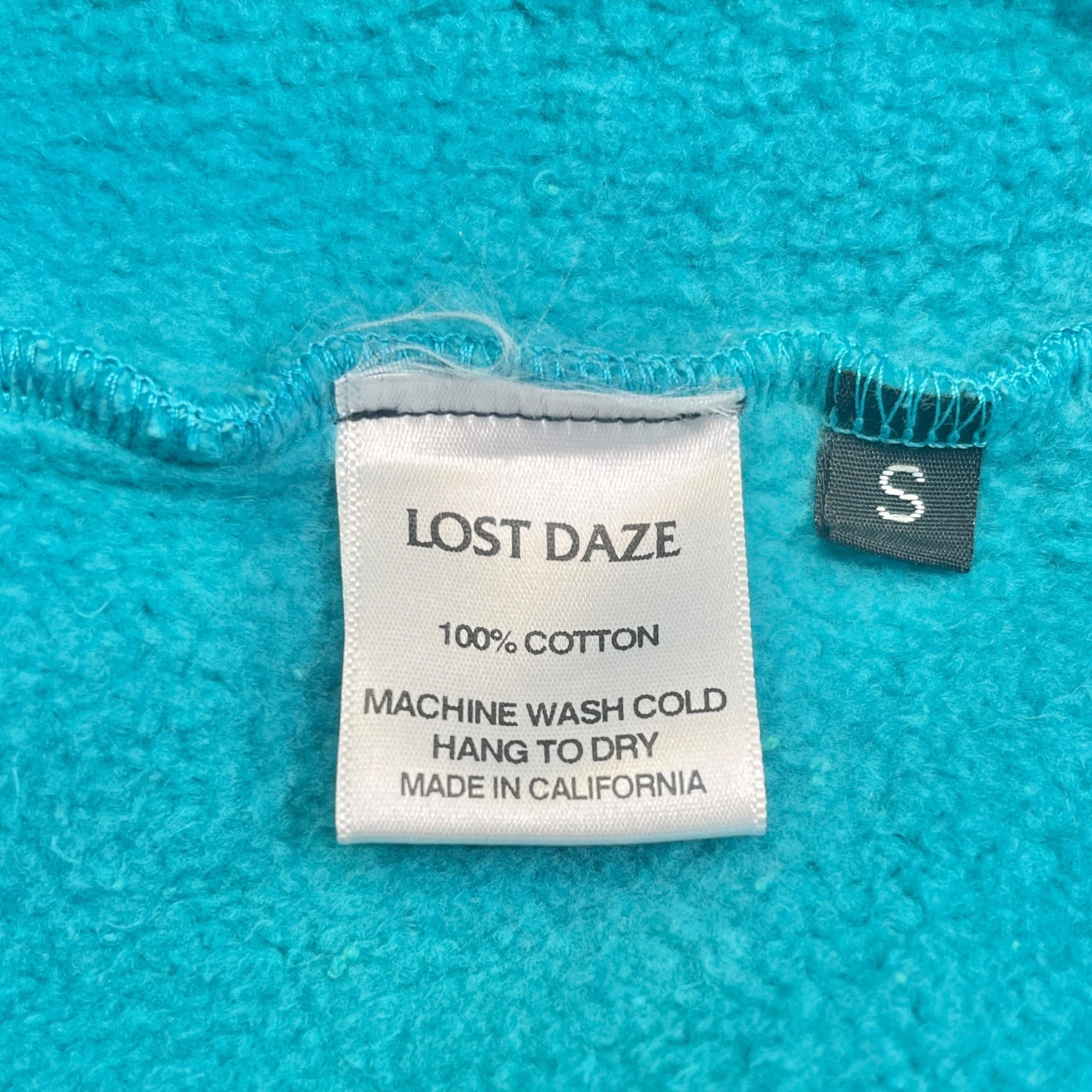 LOST DAZE/Hoodie/S/Monogram/Cotton/MLT/OMBRE GREEN BLUE view 3