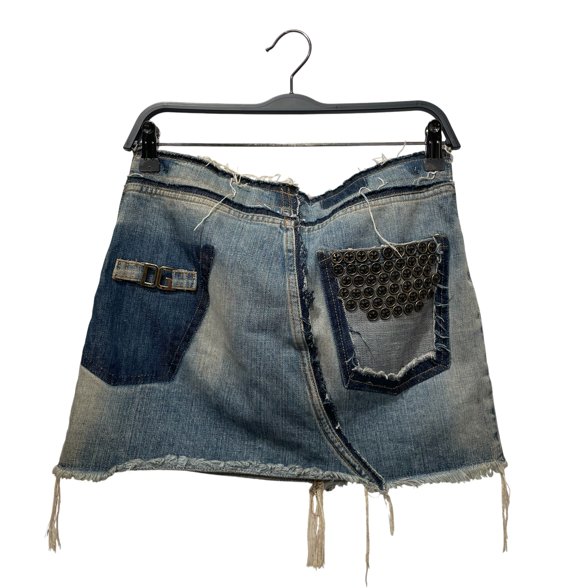 DOLCE&GABBANA/Skirt/40/Cotton/BLU/Mini Length/Embellished Denim Skirt JDK1Q view 2