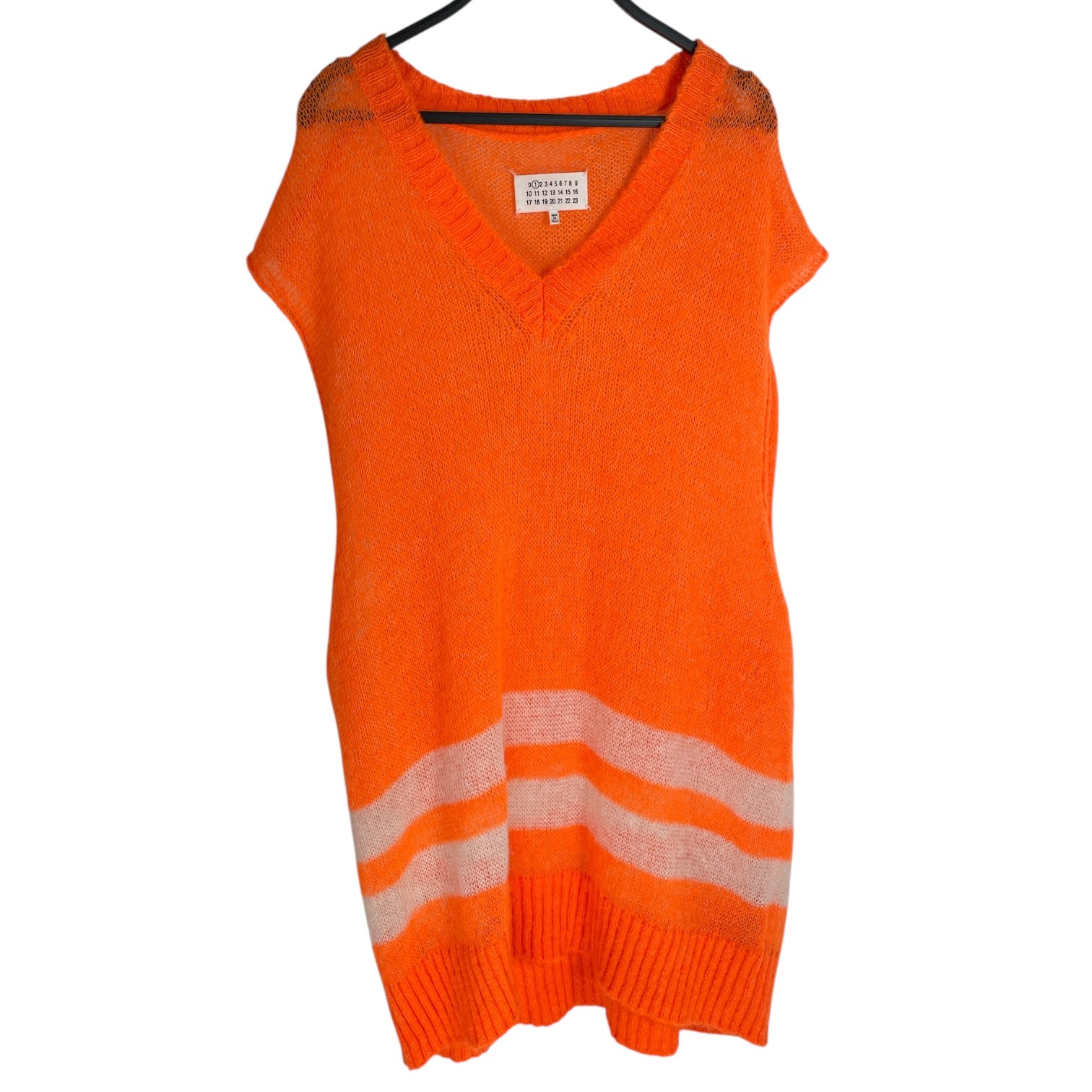 Maison Margiela/Knitted Vest/S/Stripe/Mohair/ORN/bright w white stripes view 1