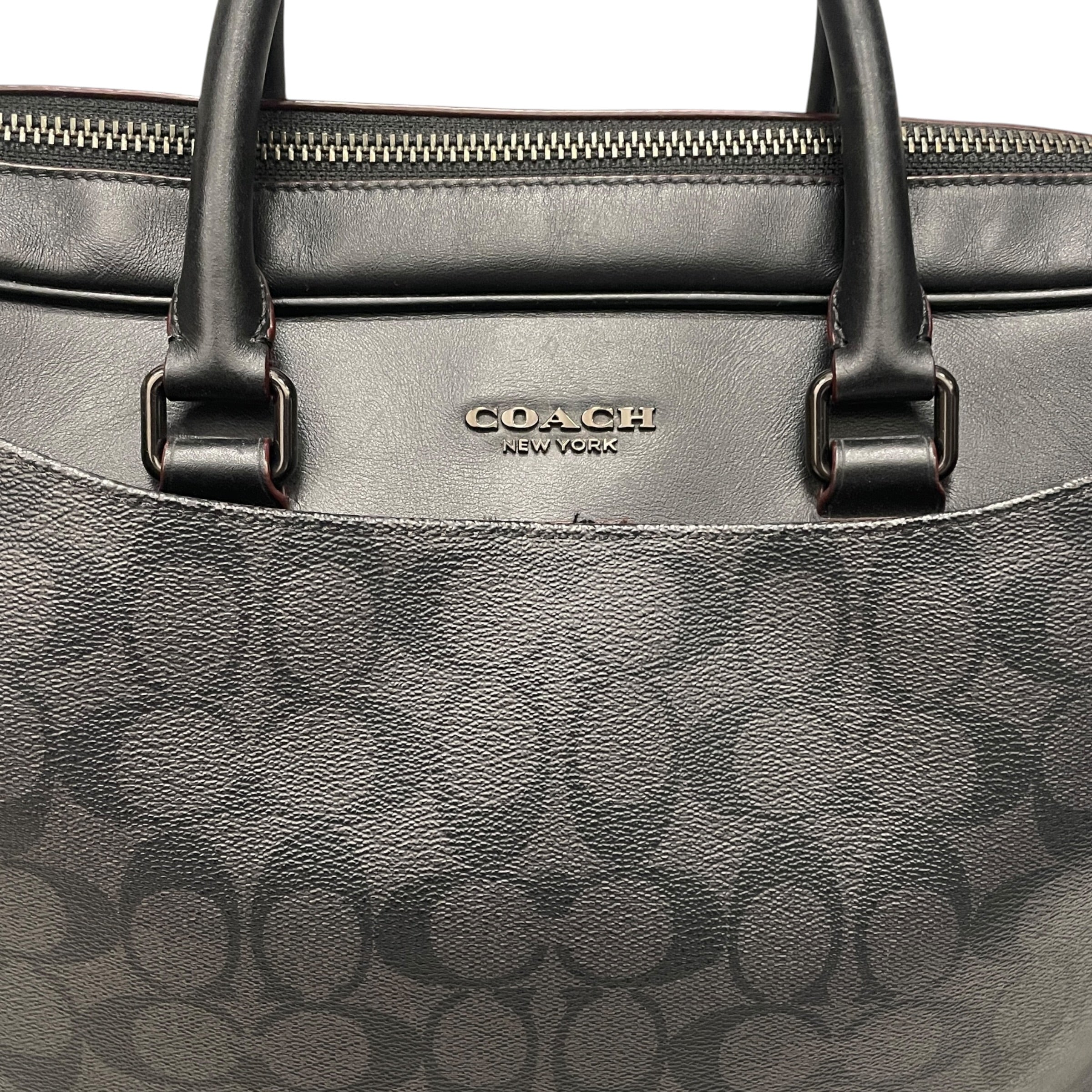 COACH/Briefcase/All Over Print/Leather/BLK/Beckett Slim view 3