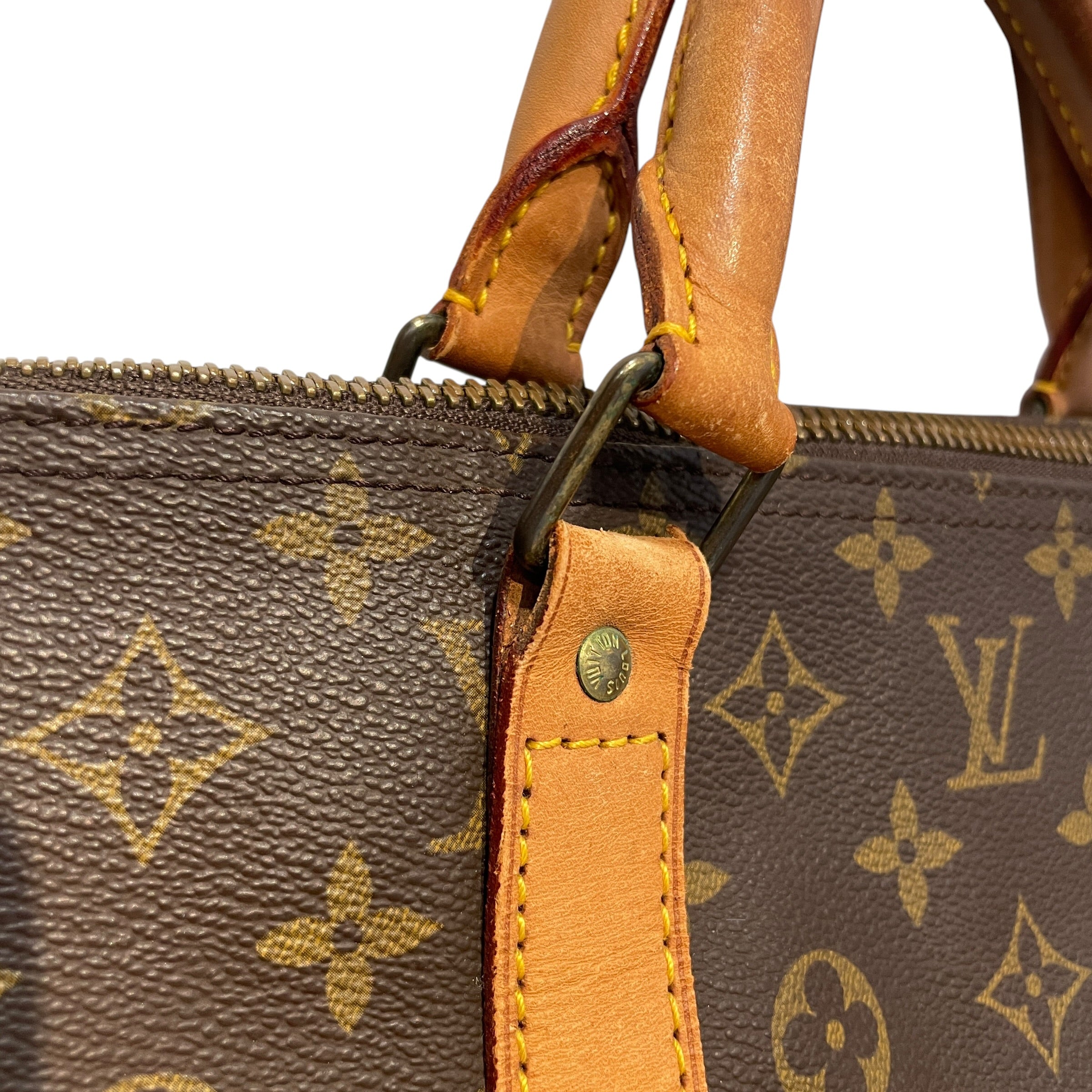 LOUIS VUITTON/Bag/Monogram/Leather/BRW/Monogram Coated Keepall 60 view 6