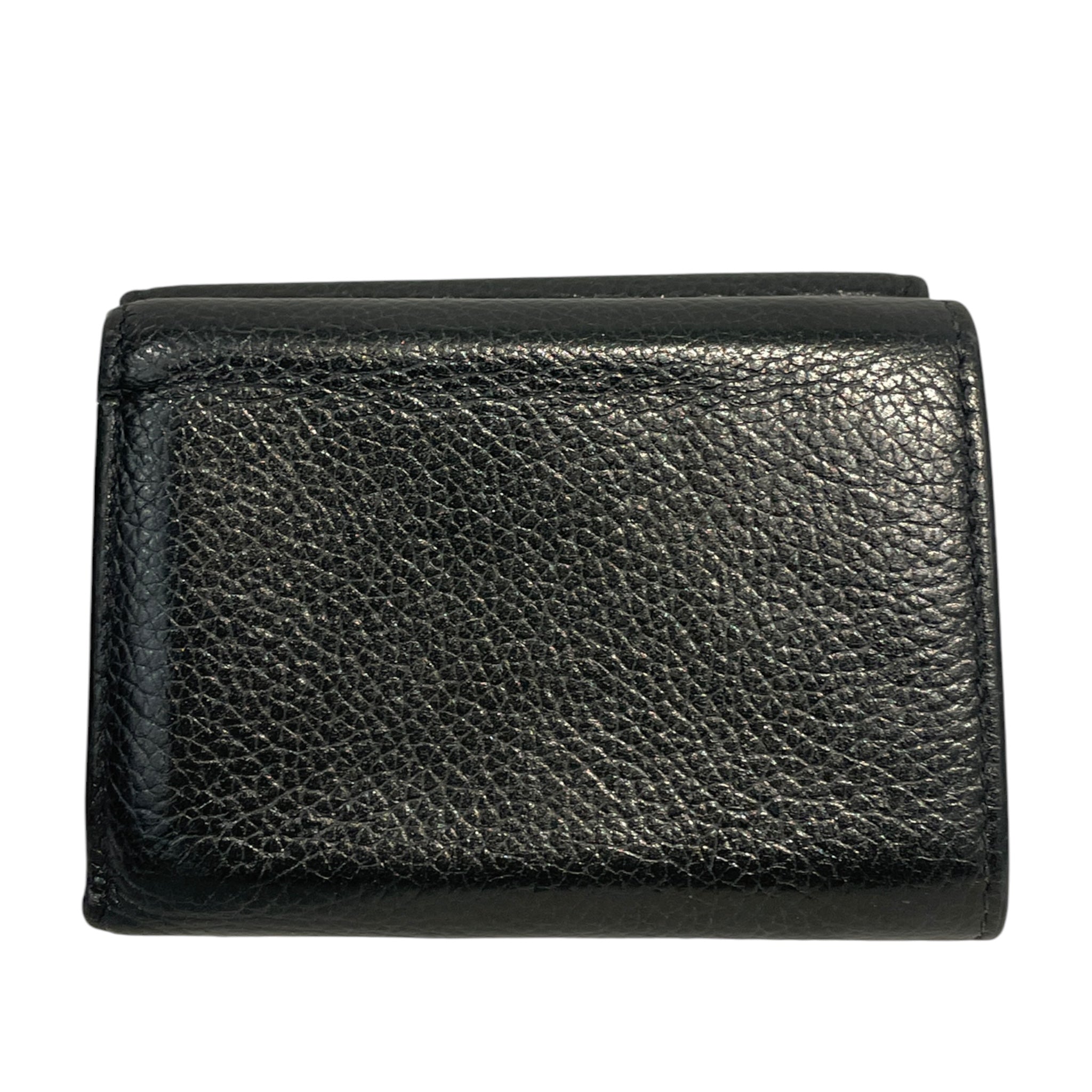 BALENCIAGA/Trifold Wallet/Leather/BLK/M's/3GX28VQ, WHT LOGO view 2
