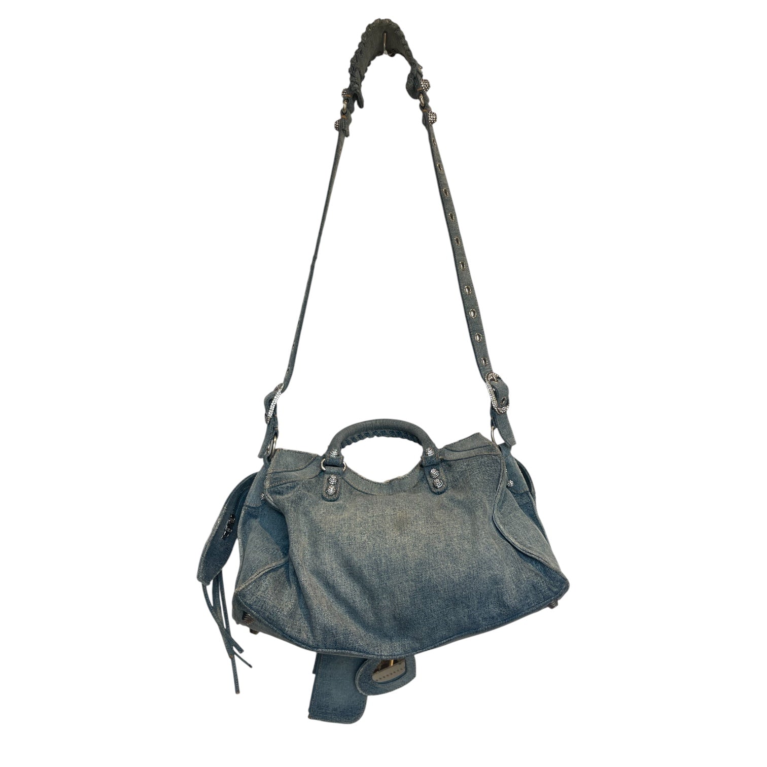 BALENCIAGA/Cross Body Bag/Denim/BLU/2022 neo cagole city w/rhine view 2