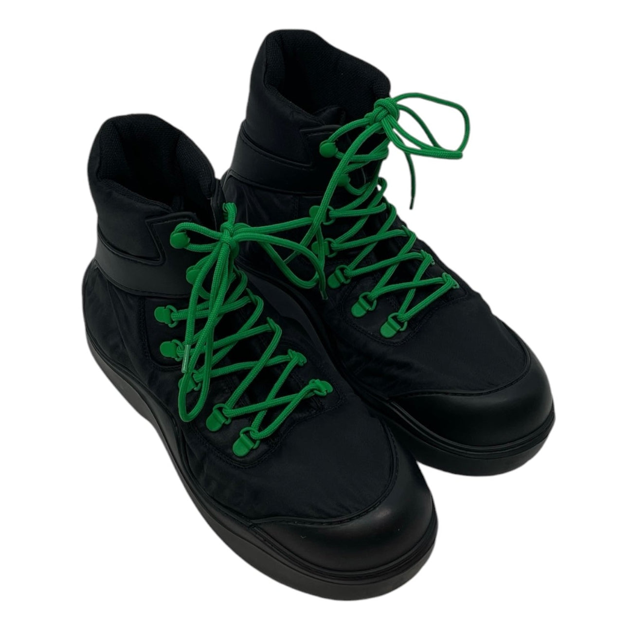 BOTTEGA VENETA/Lace Up Boots/EU 41/BLK/PUDDLE BOOT ANKLE BLK/GRN view 1
