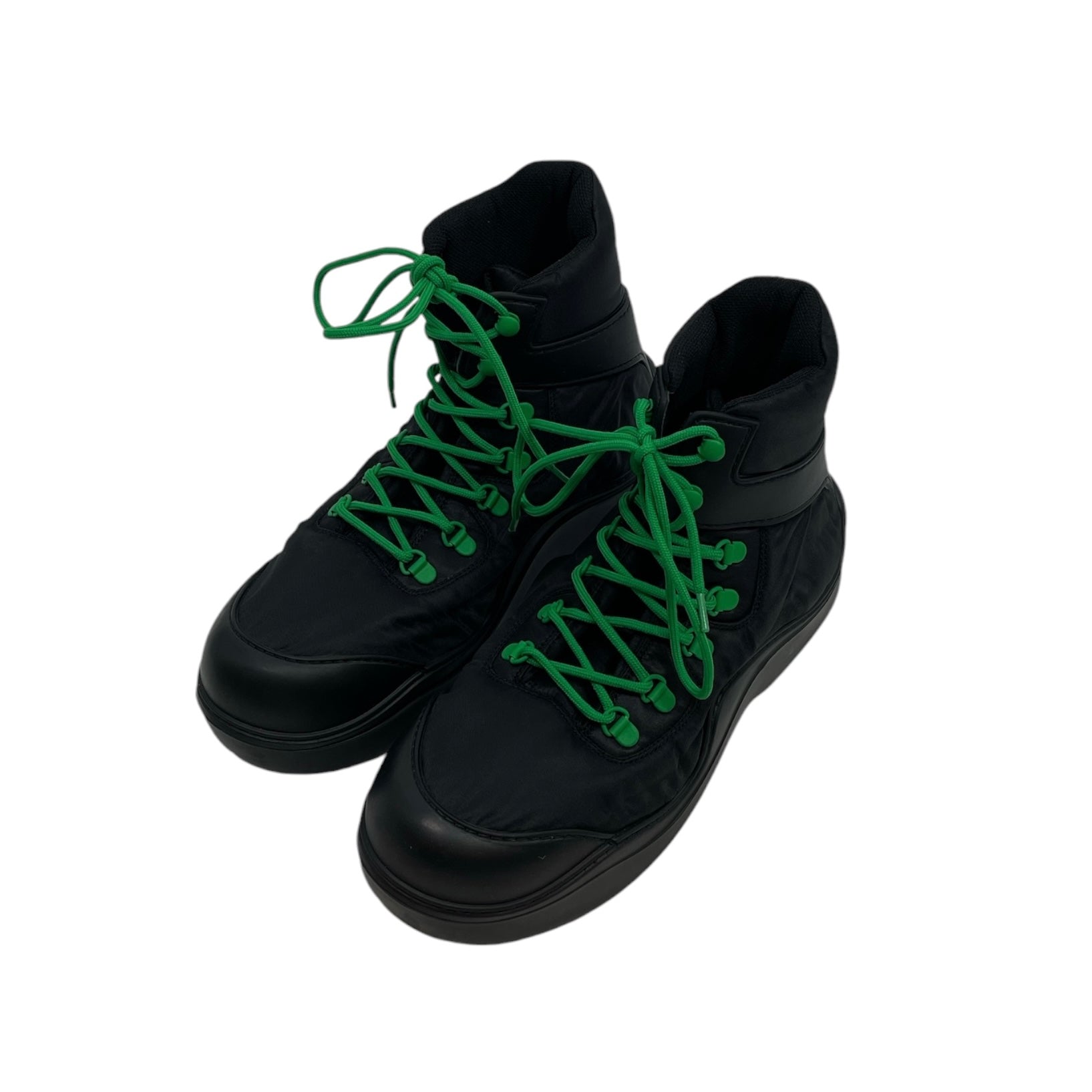 BOTTEGA VENETA/Lace Up Boots/EU 41/BLK/PUDDLE BOOT ANKLE BLK/GRN view 1
