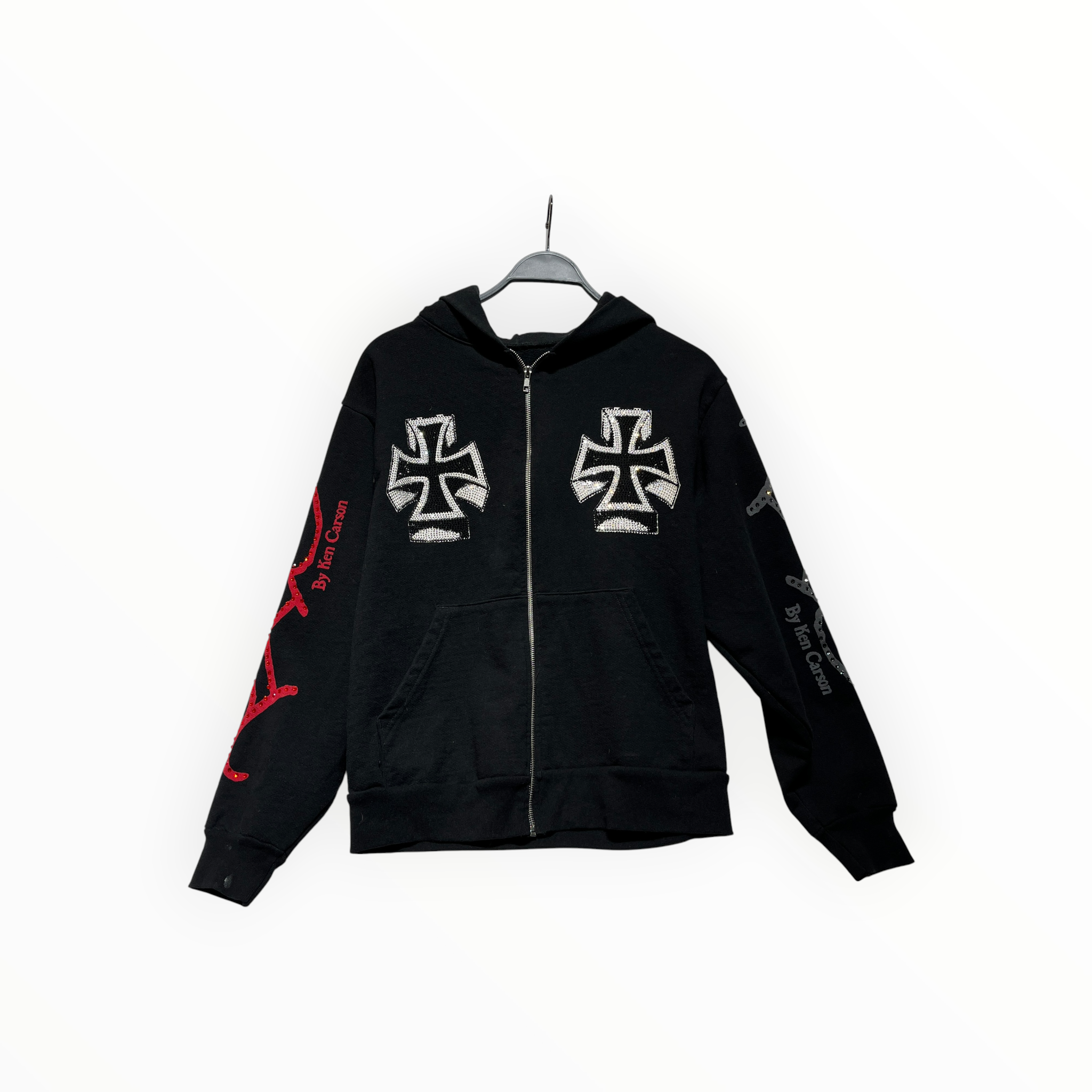 Ed Hardy/Hoodie/S/Graphic/Cotton/BLK/KEN CARSON COMPLEX CON view 1