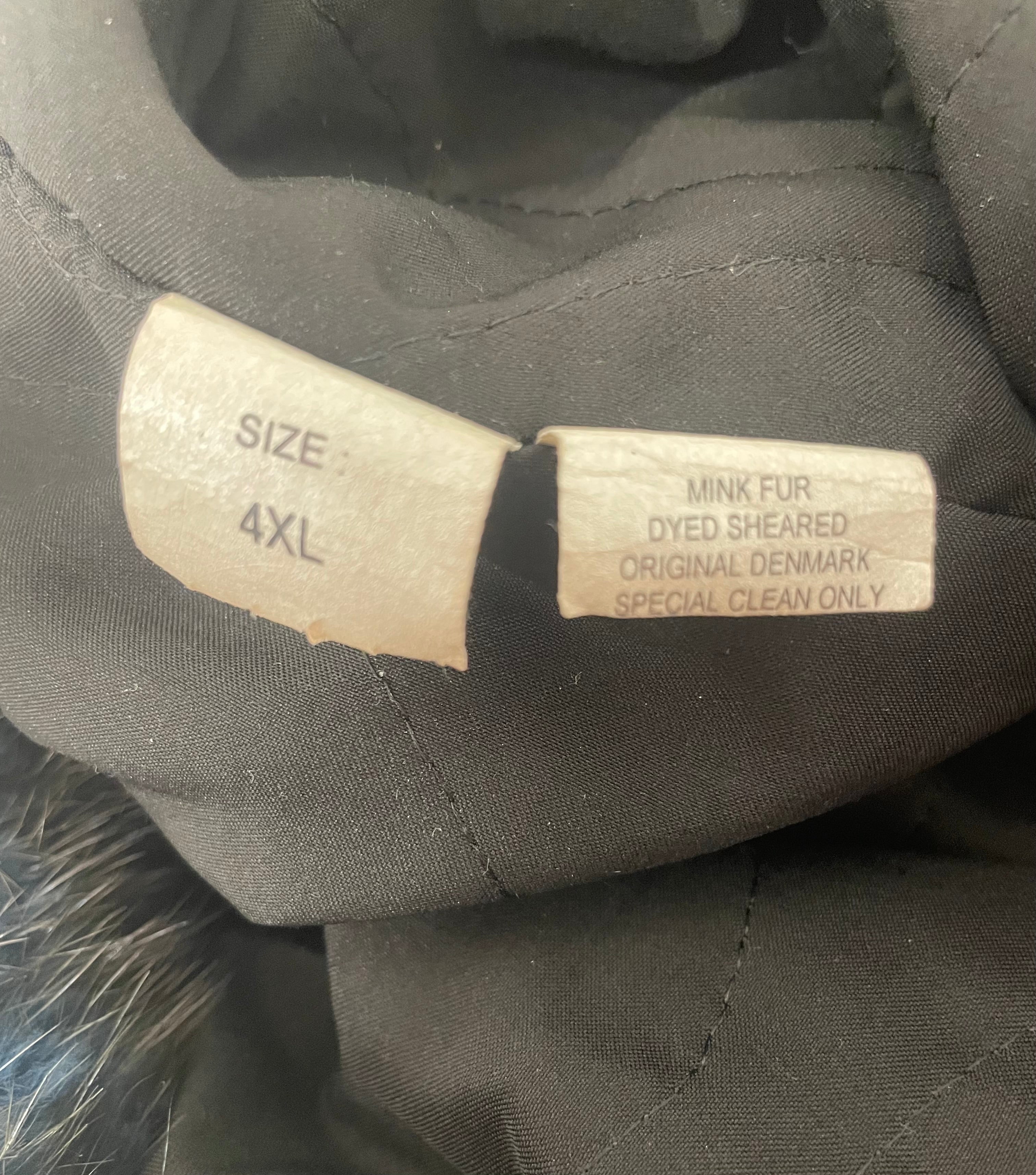 MODA MARTANI/Coat/XXXL/Fur/MLT/BLACK AND BLUE MINK FUR view 4