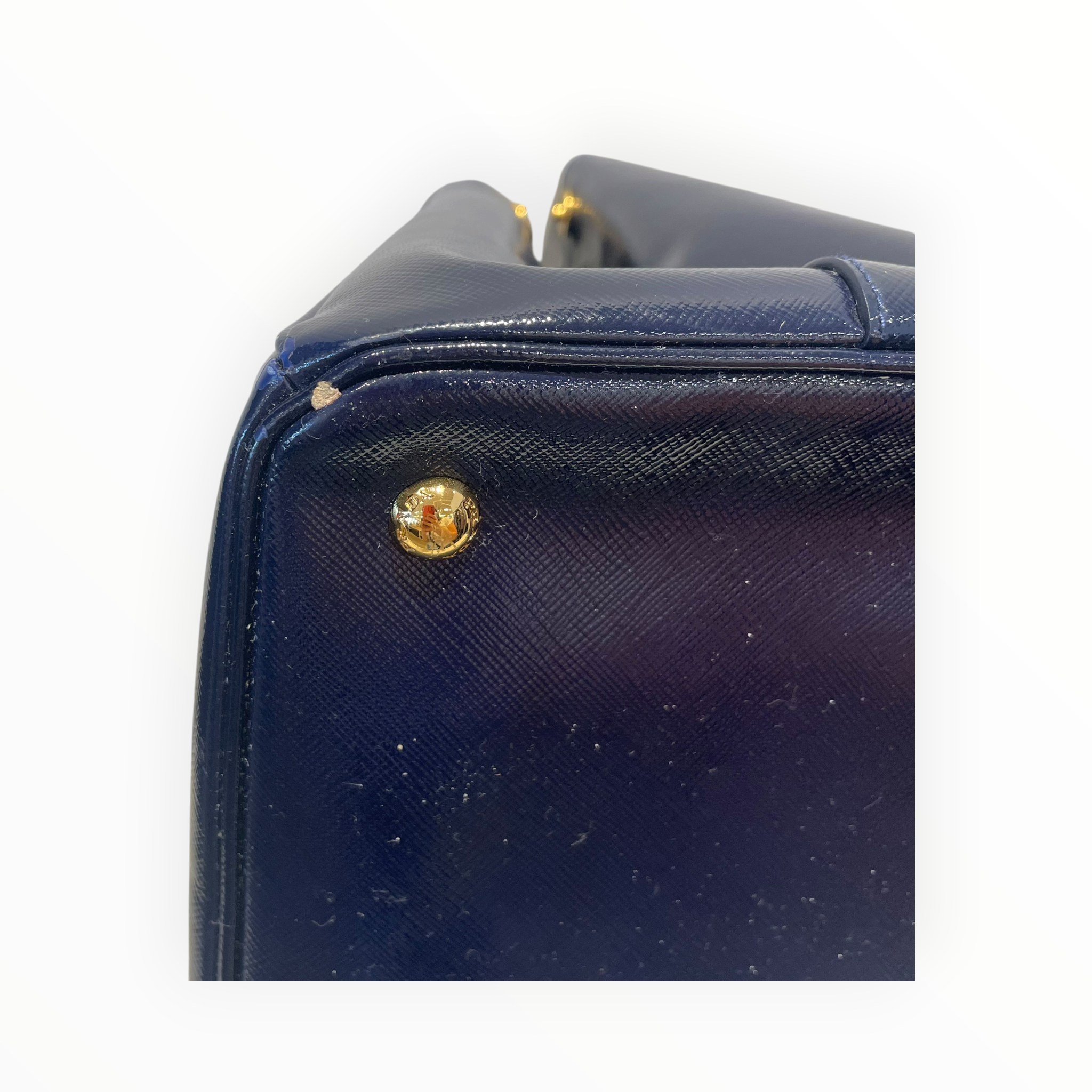 PRADA/Tote Bag/Leather/NVY/SAFFIANO VERNICE TOTE view 8