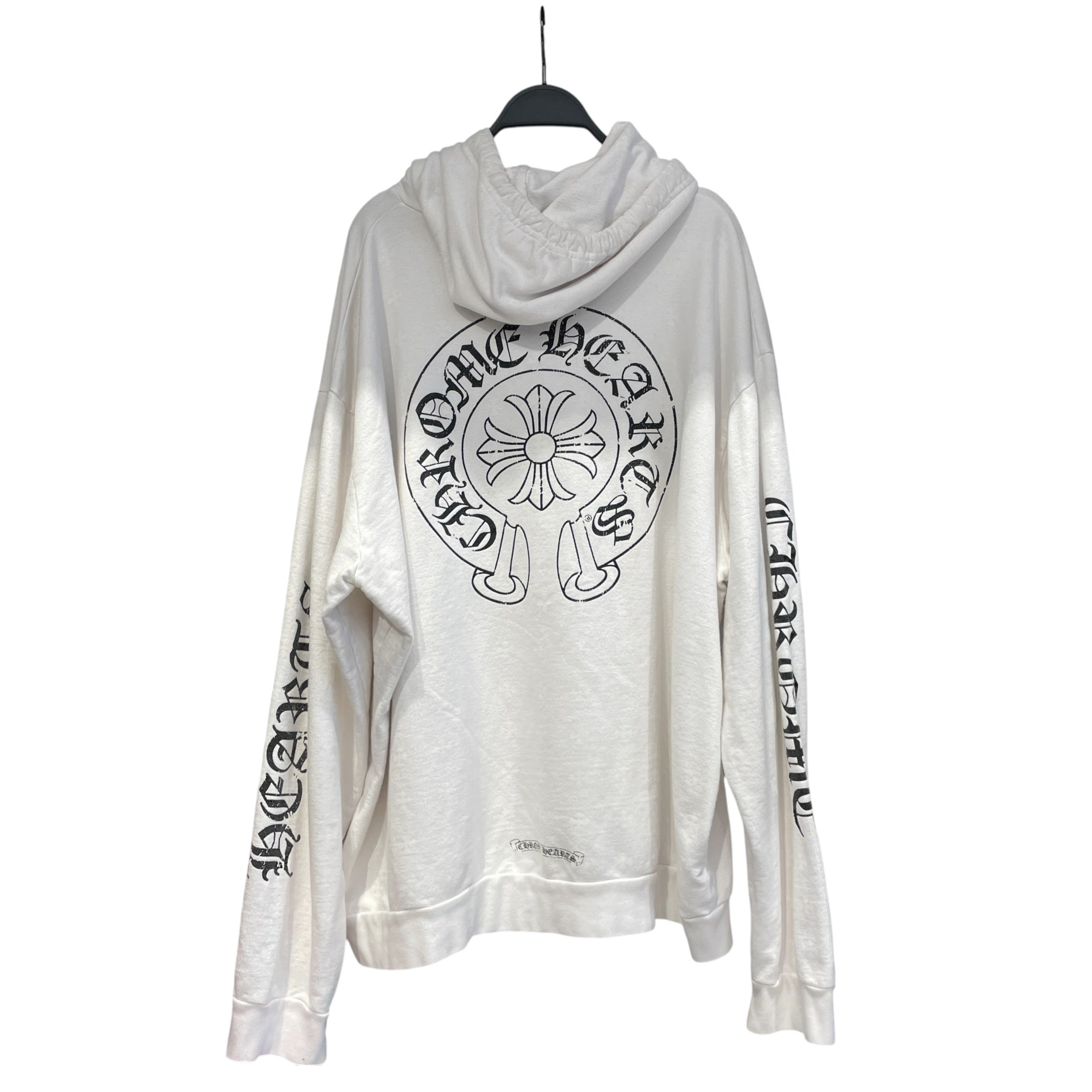CHROME HEARTS/Hoodie/XXL/Cotton/WHT/WHITE HORSESHOE HOODIE view 2