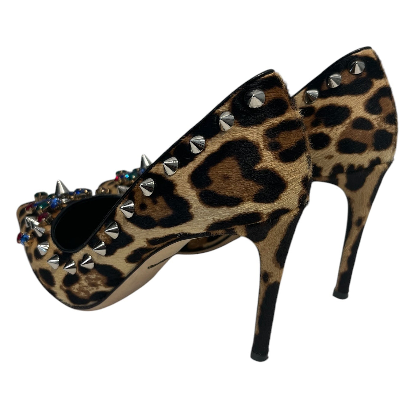 DOLCE&GABBANA/Heels/EU 37/Animal Pattern/CML/CHEETAHPRNTSPIKESNRHINESTONES view 2