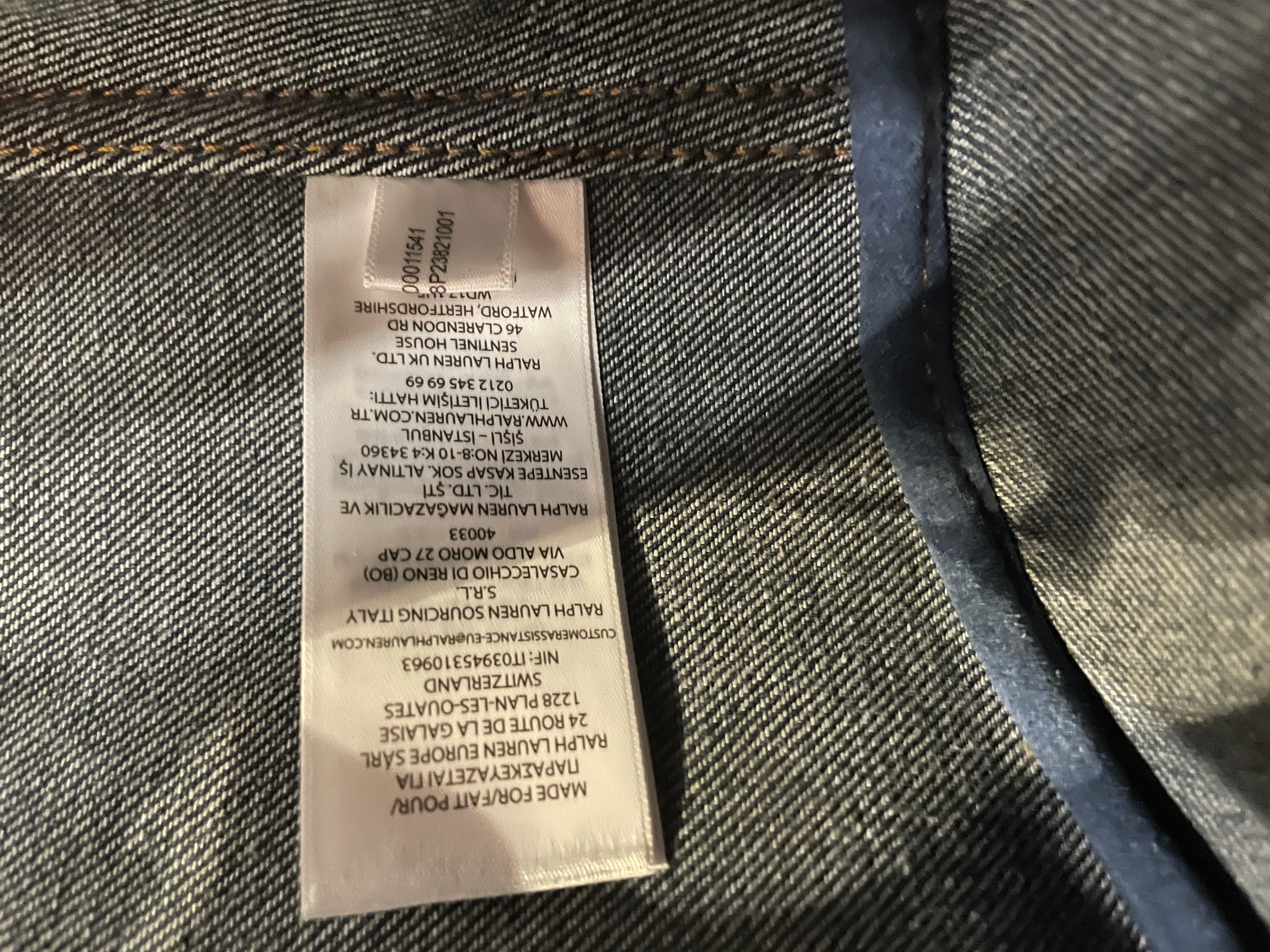 POLO RALPH LAUREN/Hand Bag/Denim/NVY/SUEDE DOUBLE HANDLE view 4