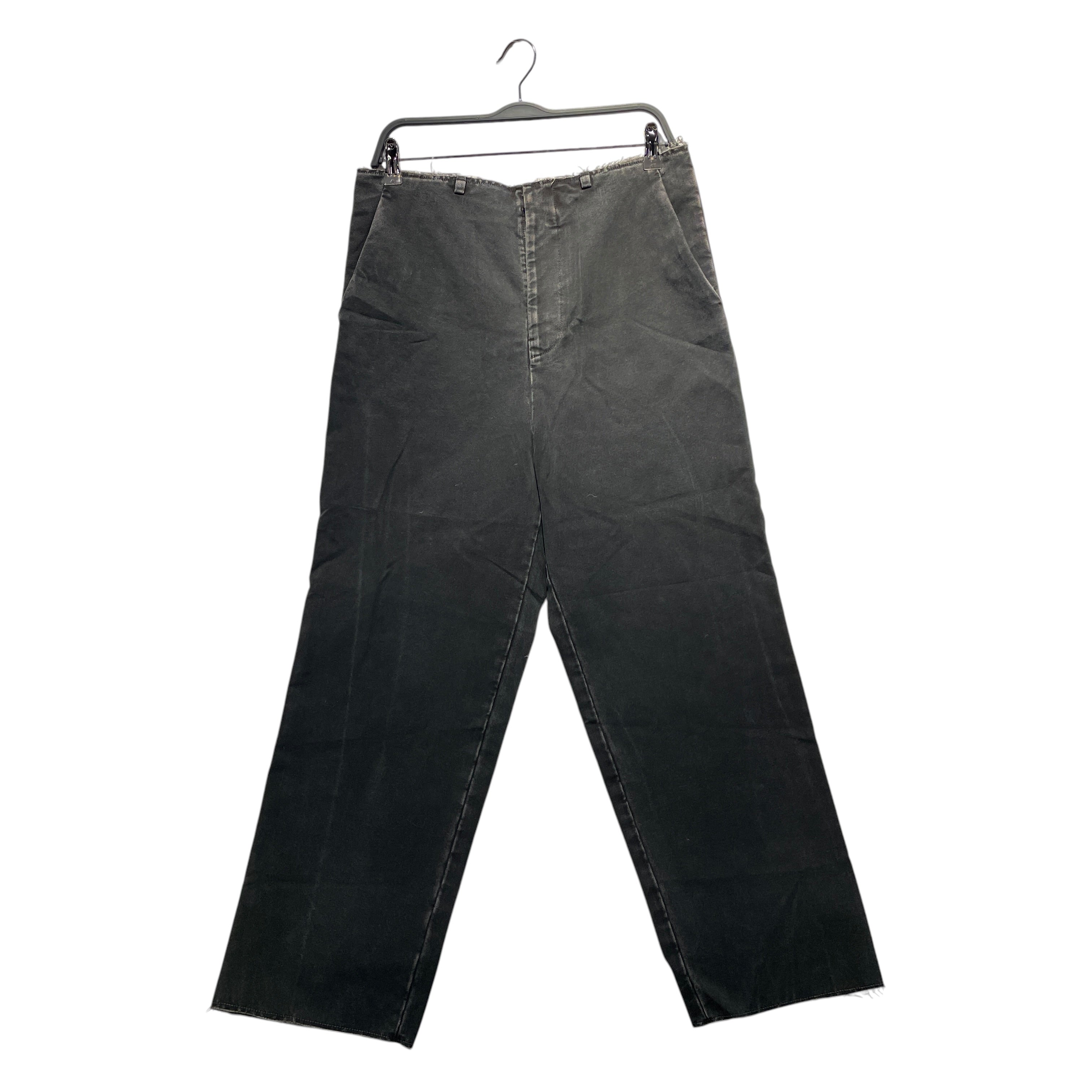 MM6/Bootcut Pants/48/Cotton/BLK/RAW EDGE CANVAS PANTS view 1