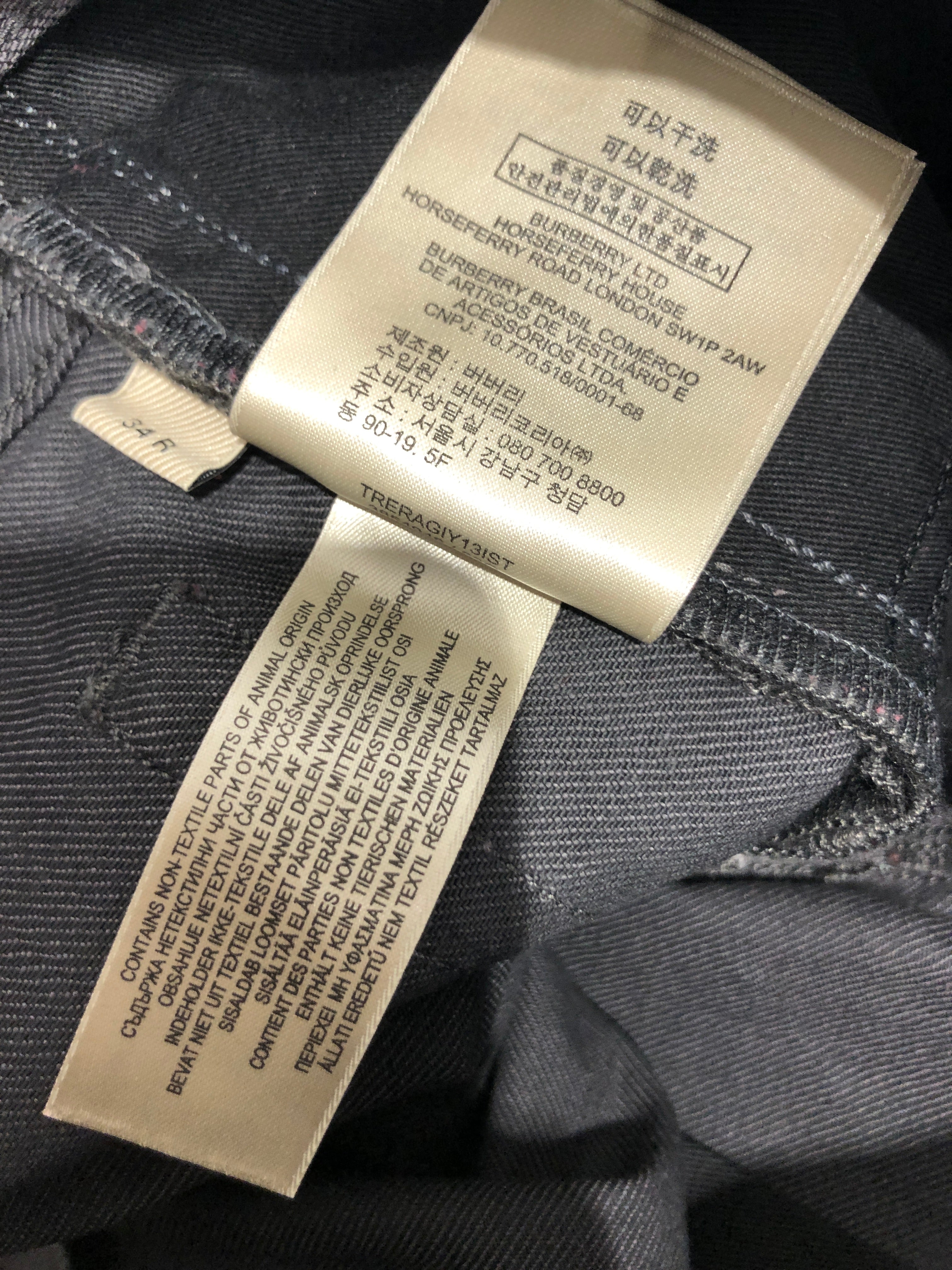 BURBERRY LONDON/Pants/34/Cotton/GRY/CLEAN DENIM view 9