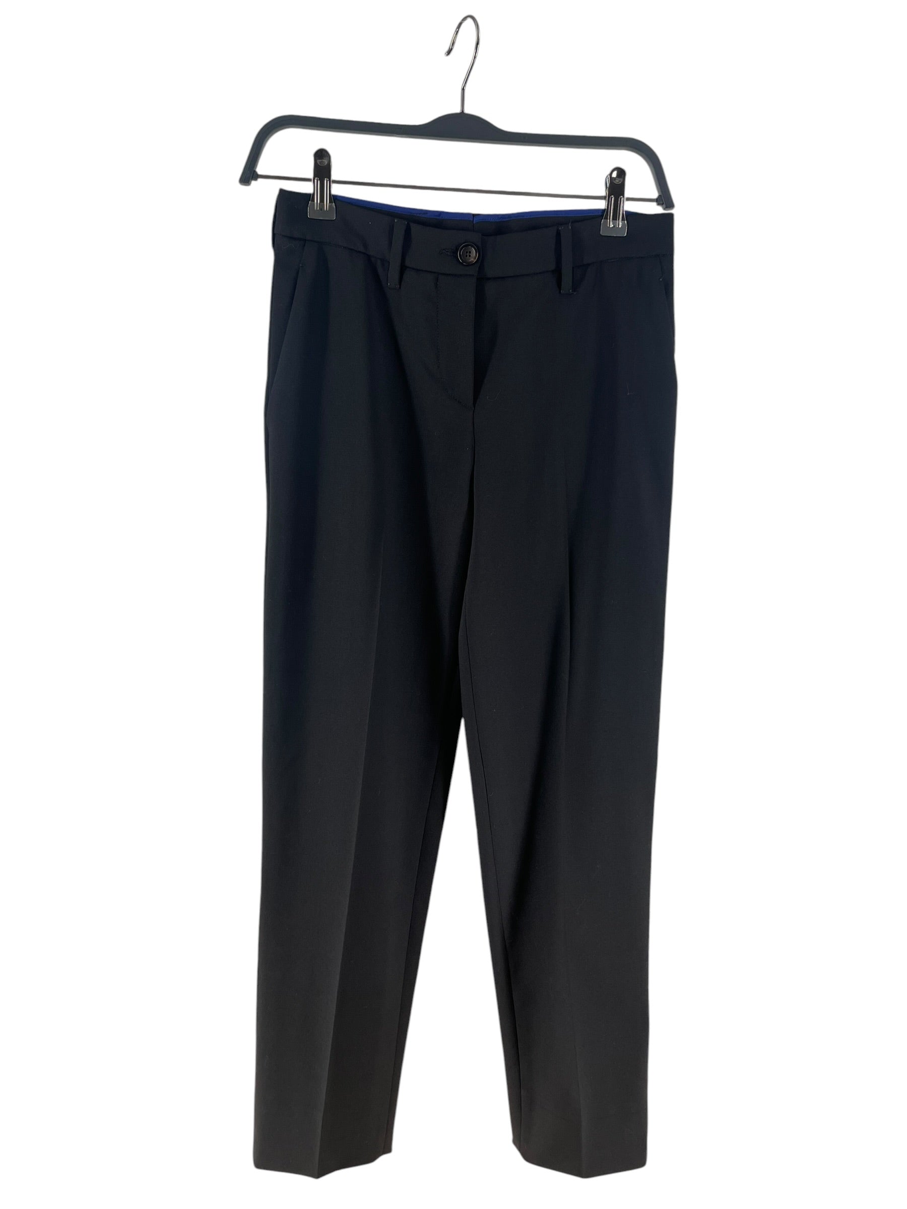 MIU MIU/Cropped Pants/36/Wool/BLK/Ankle/WOOL TROUSER view 1