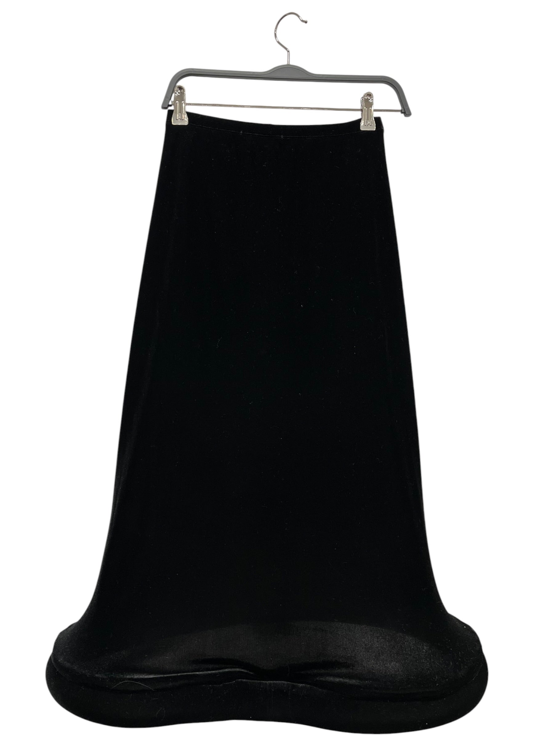 MELITTA BAUMEISTER/Long Skirt/4/Velour/BLK/Flare/ROUND STUCTURED BOTTOM view 2
