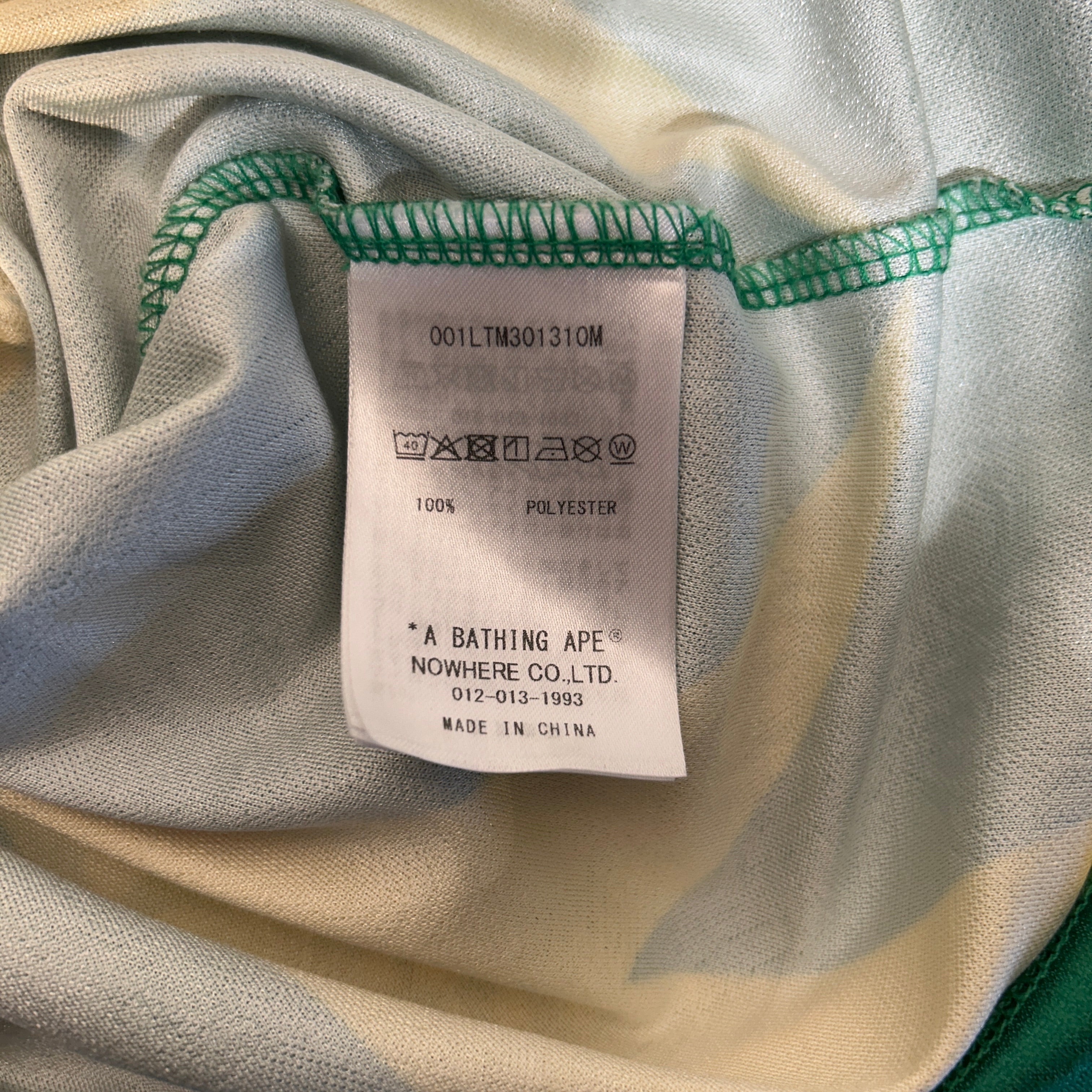 A BATHING APE/LS T-Shirt/M/Polyester/GRN/All Over Print/LS Jersey view 3