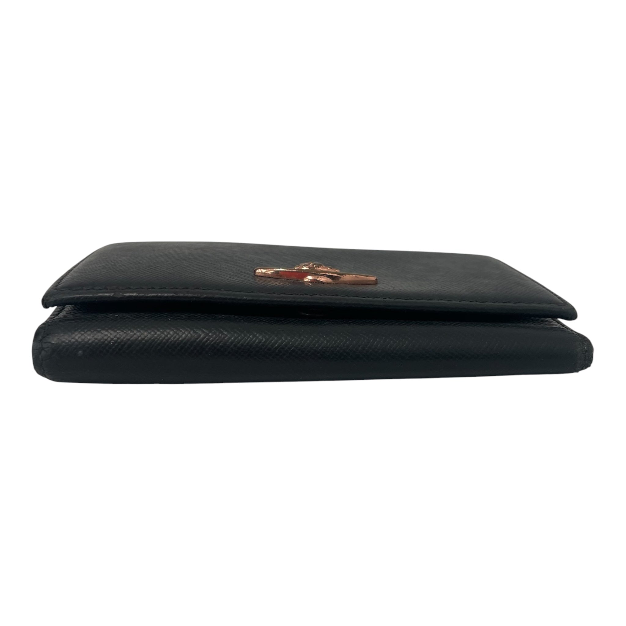 Vivienne Westwood/Wallet/Leather/BLK/L's/ROSE GOLD EMBLEM view 3