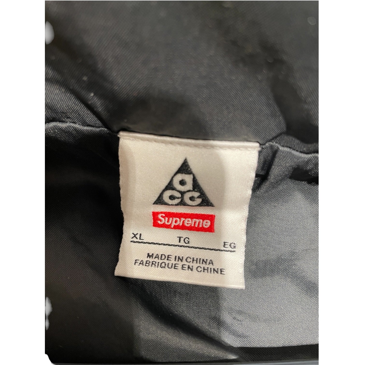 NIKE ACG/Supreme/Hoodie/XL/Cotton/YEL/Gold Snakeskin Hood Pullover view 3