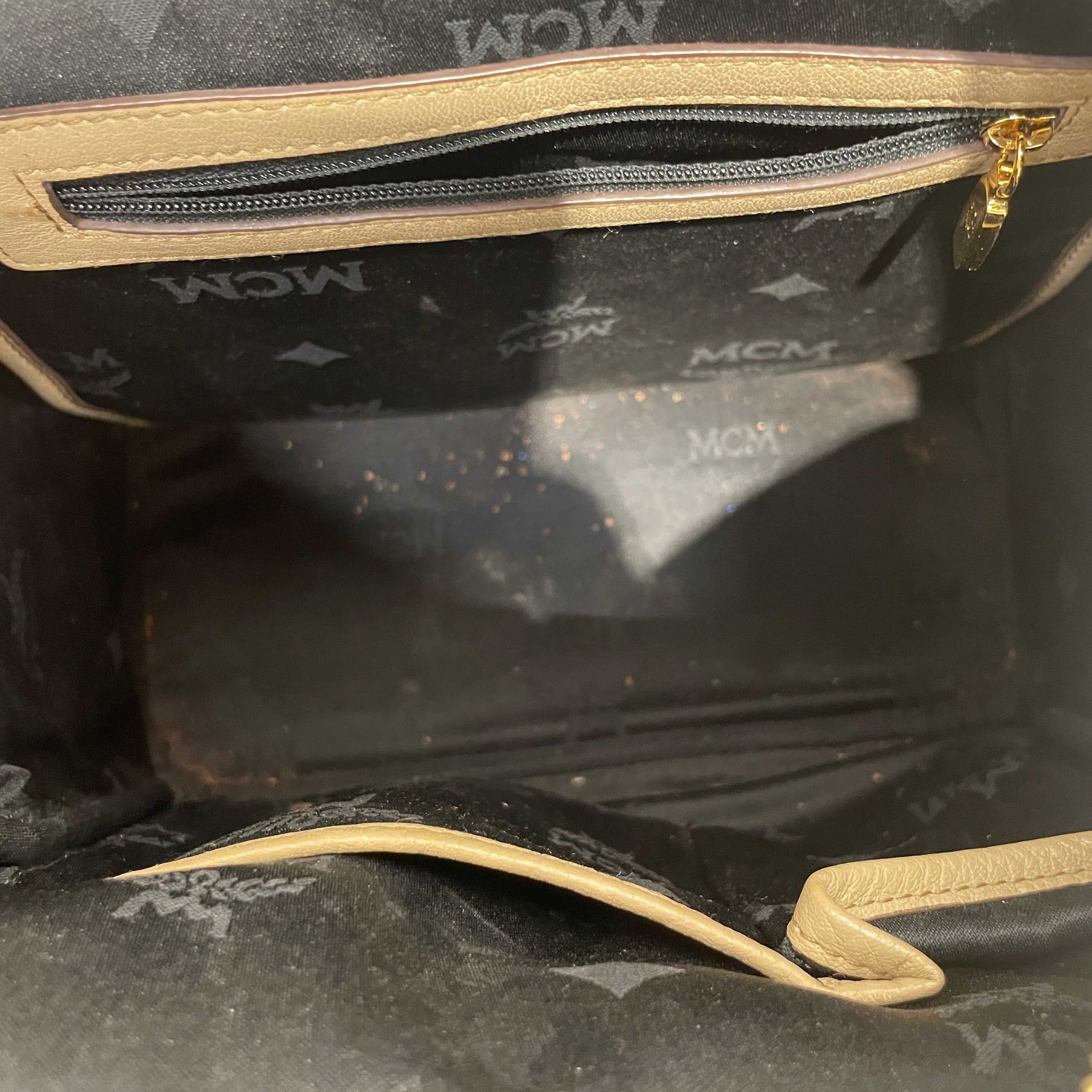 MCM/Backpack/All Over Print/Leather/KHK/ view 5